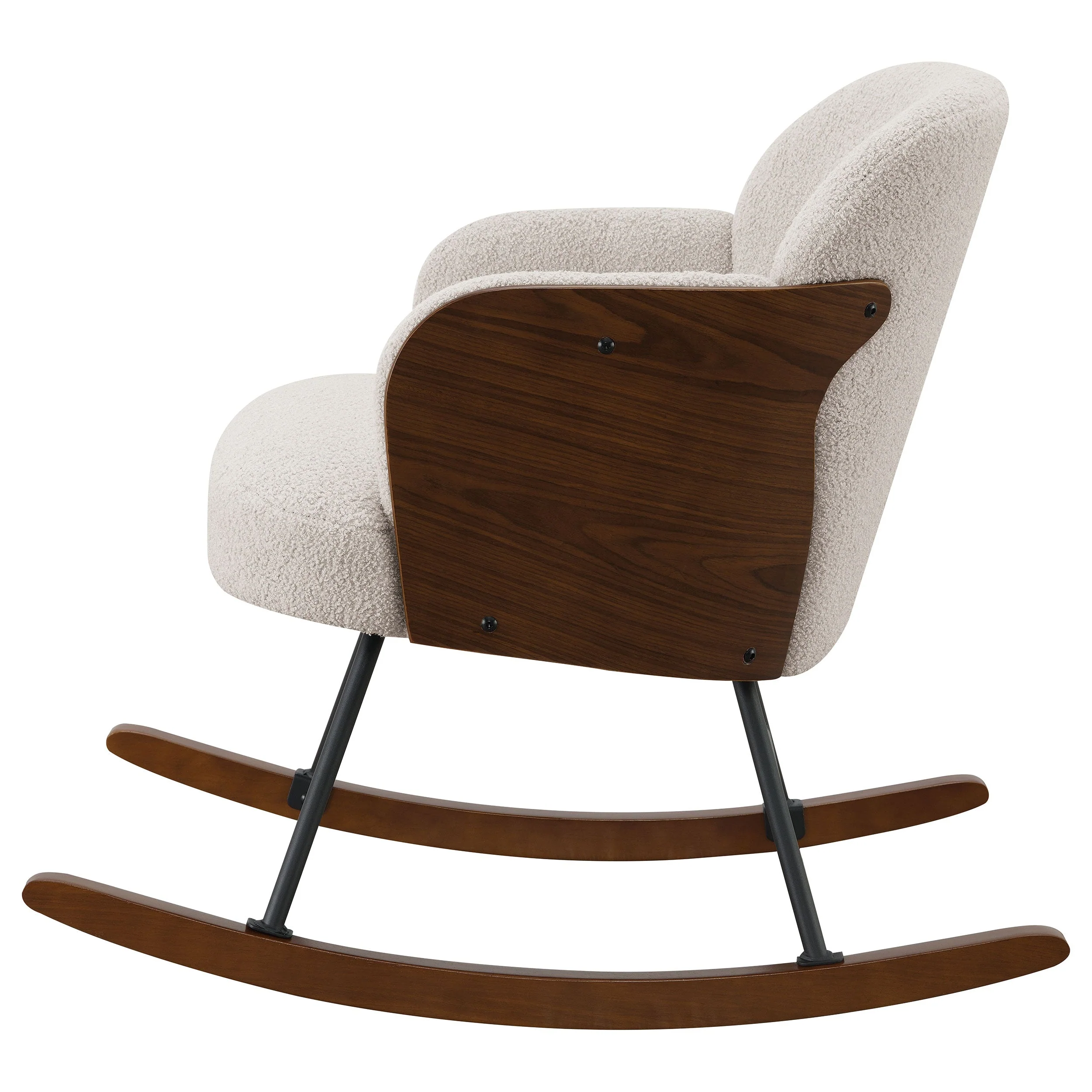 Paige Boucle Upholstered Mid Back Roc Chair - Image 11