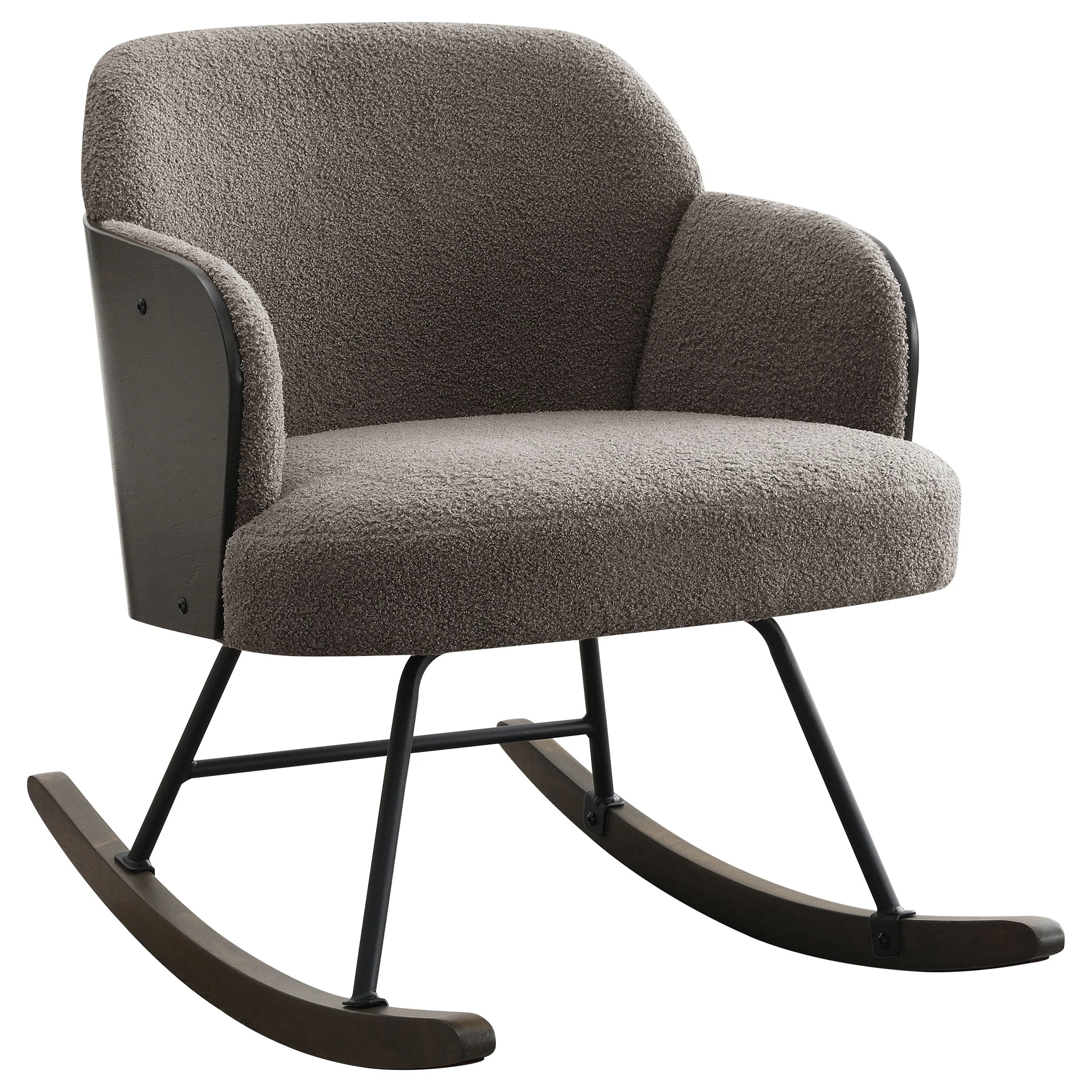 Paige Boucle Upholstered Mid Back Roc Chair - Image 4