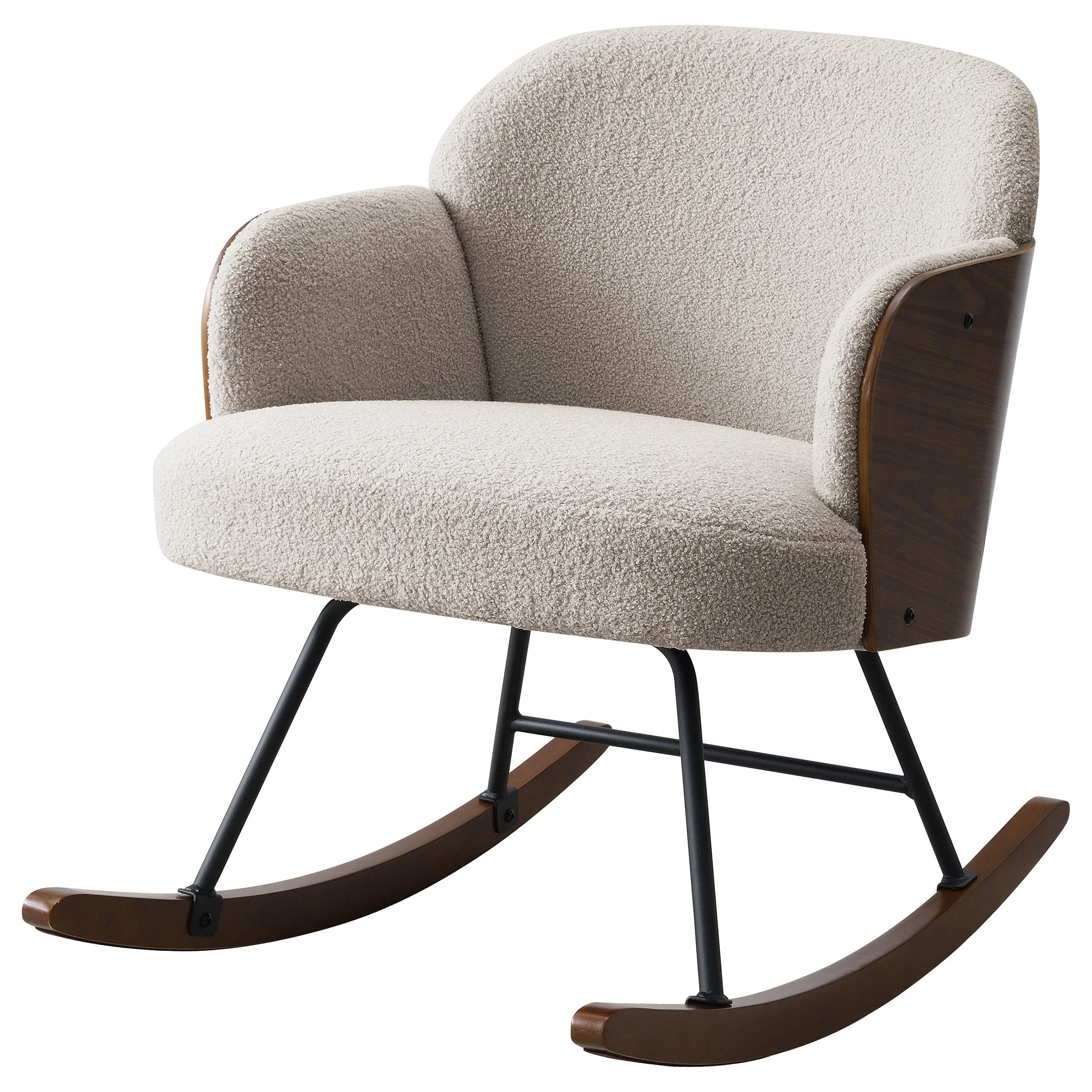 Paige Boucle Upholstered Mid Back Roc Chair - Image 9