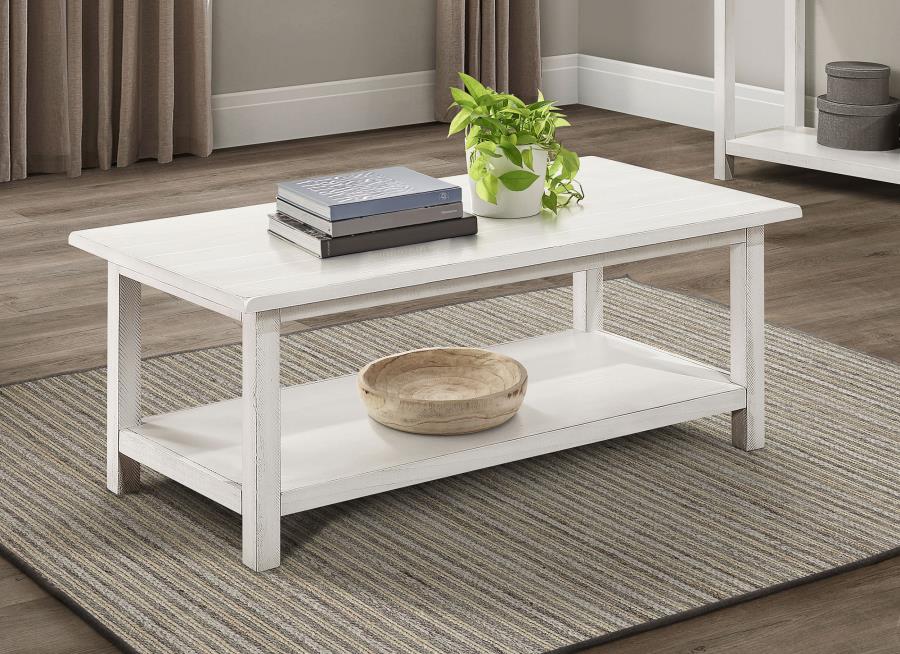 Payne Wood Coffee Table with Shelf - Image 2