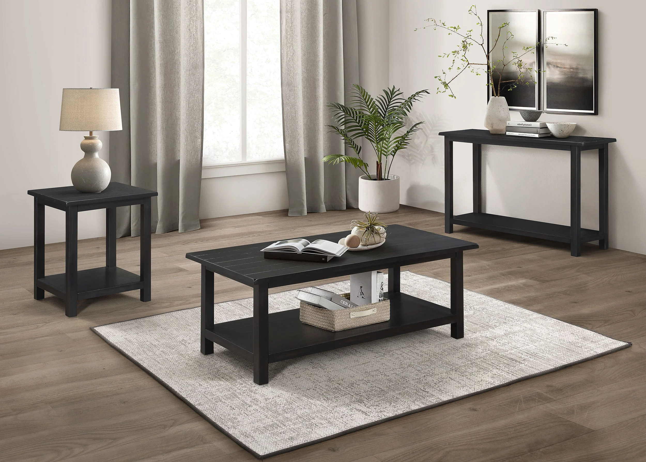 Payne Wood Coffee Table with Shelf - Image 27