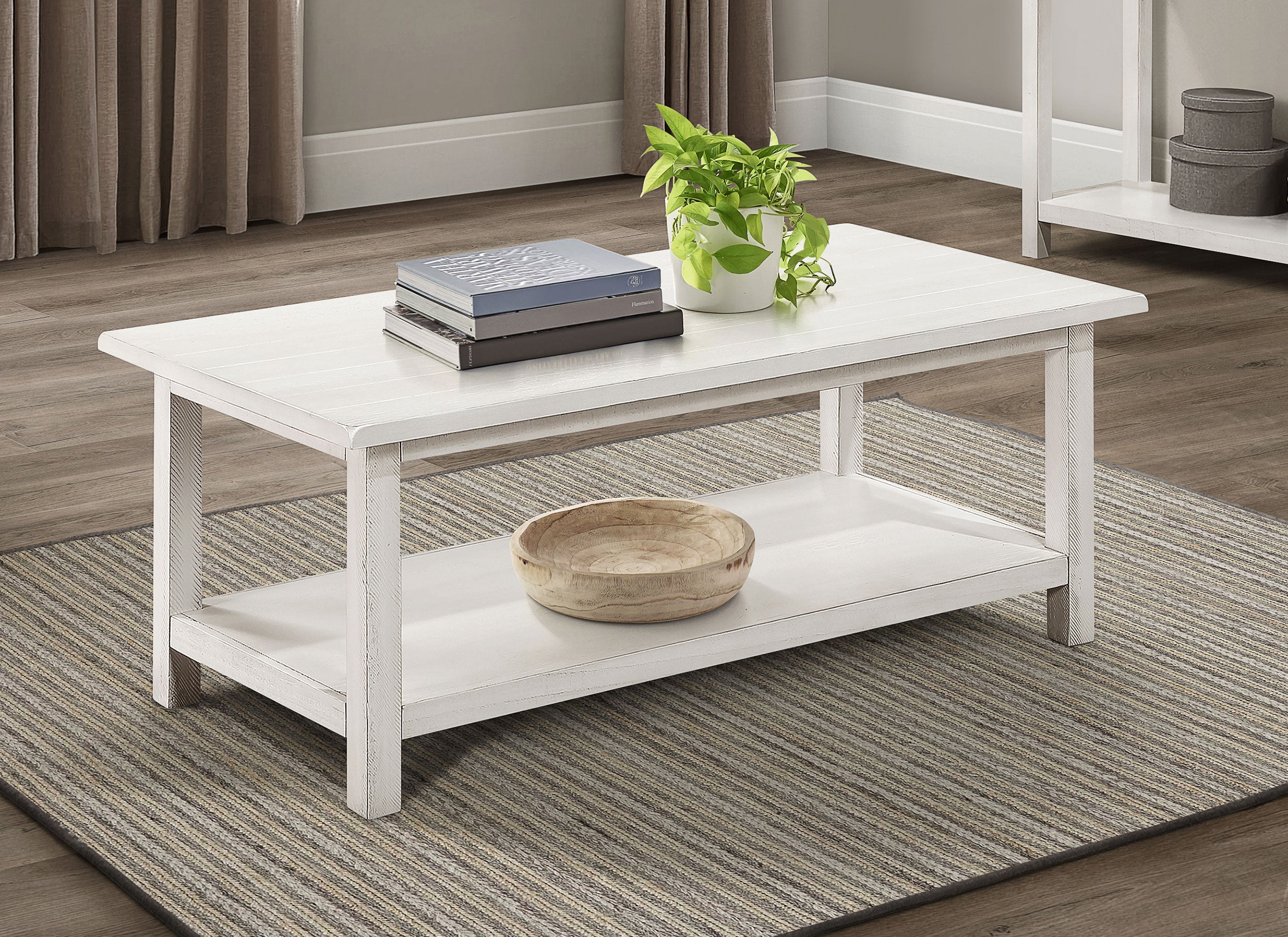 Payne Wood Coffee Table with Shelf - Image 8