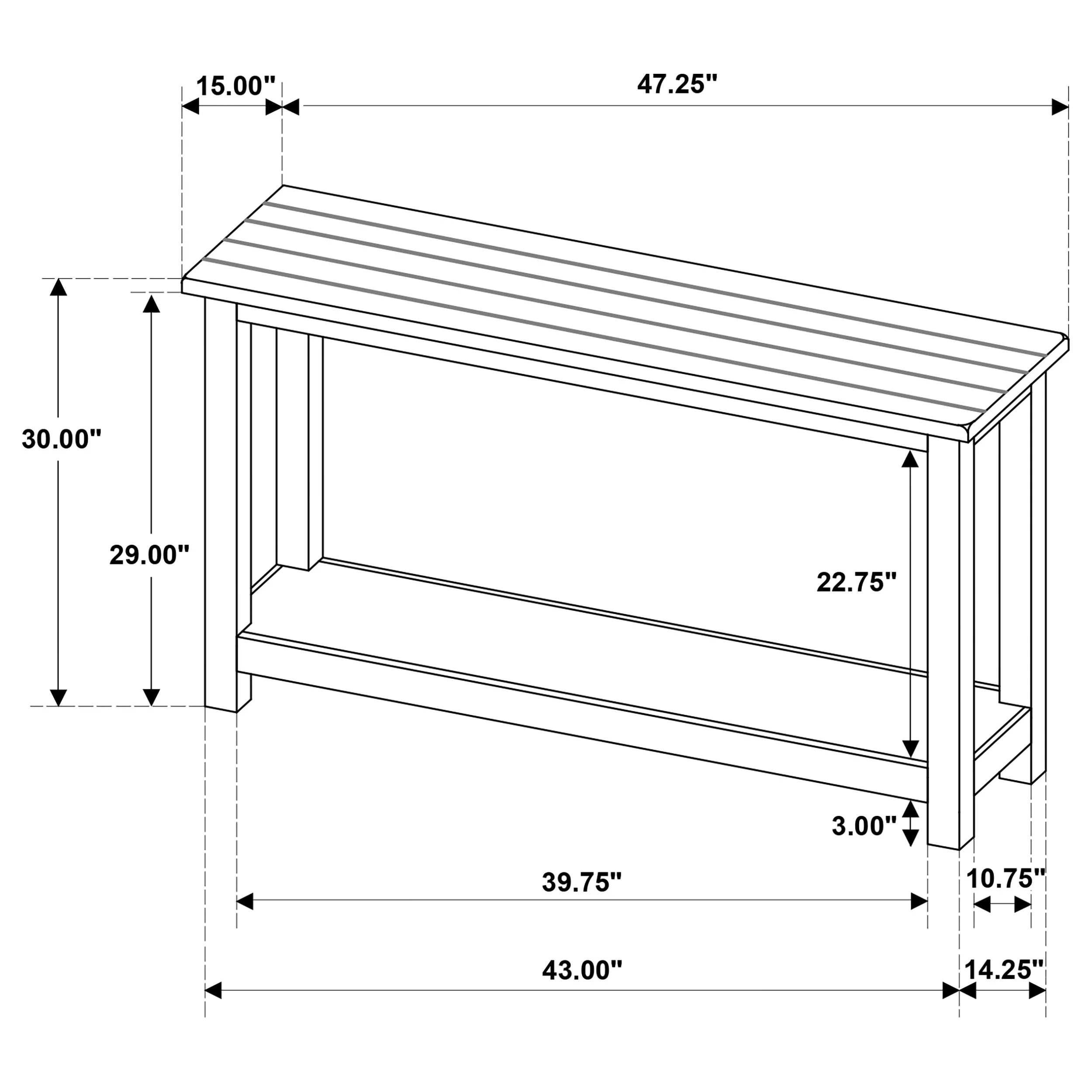 Payne Wood Entryway Sofa Console Table - Image 22