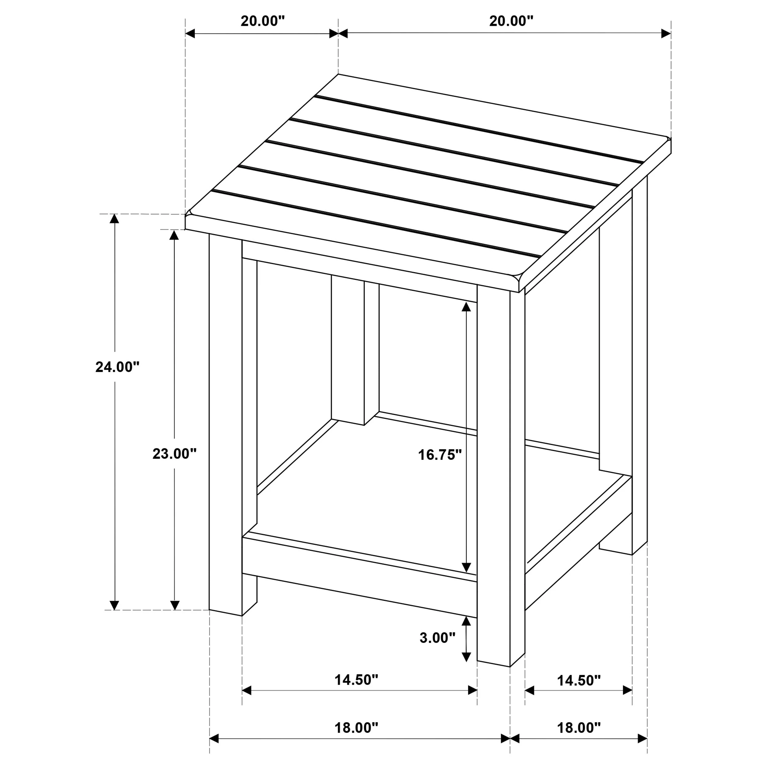 Payne Wood End Table with Shelf - Image 22