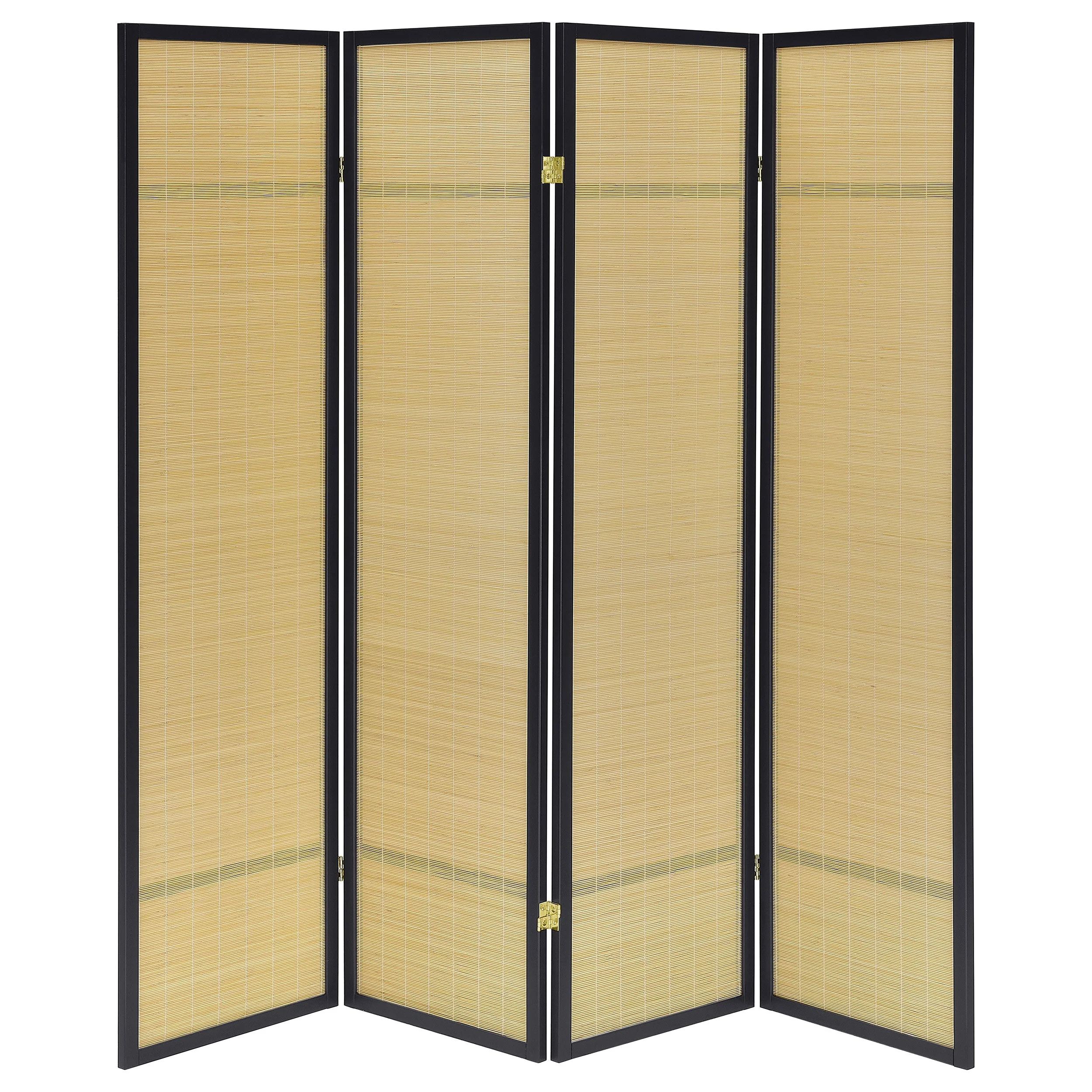 Pearce 4-panel Bamboo Room Divider Folding Screen Natural - Image 6