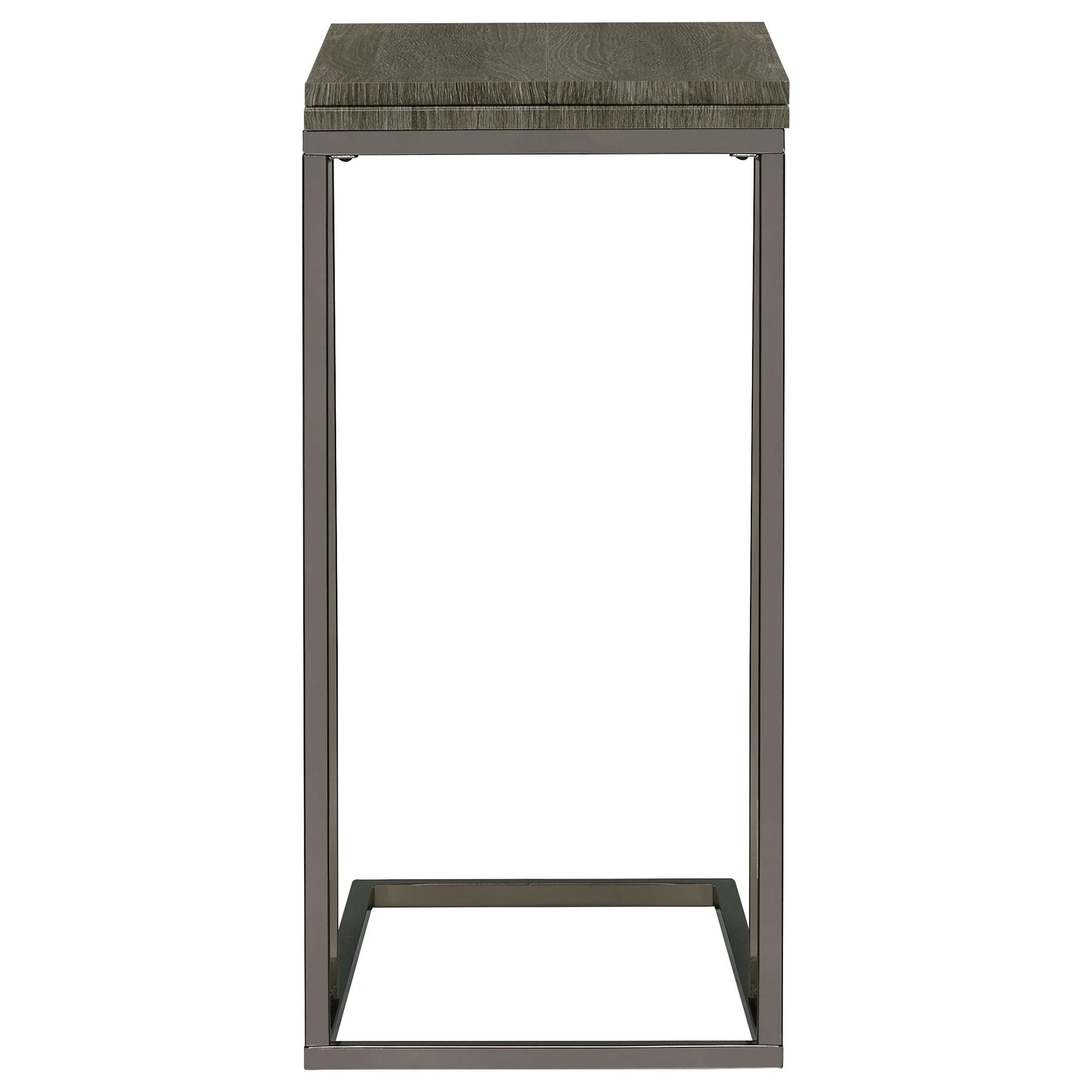 Pedro Expandable C-Shaped Sofa Side Table Weathered Grey - Image 11