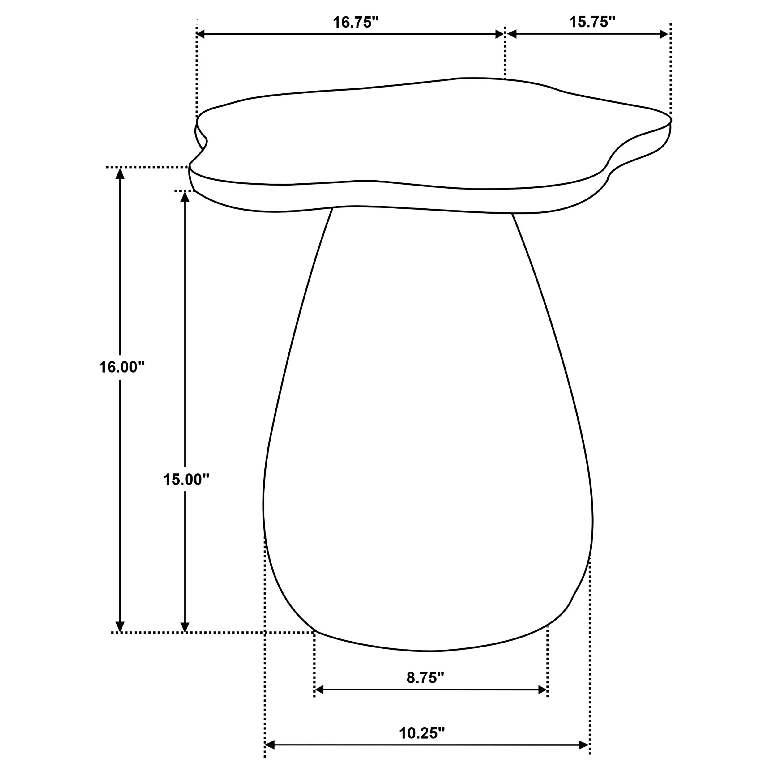 Perth 17-inch Side Table with Cloud-Shaped Top Off White - Image 7