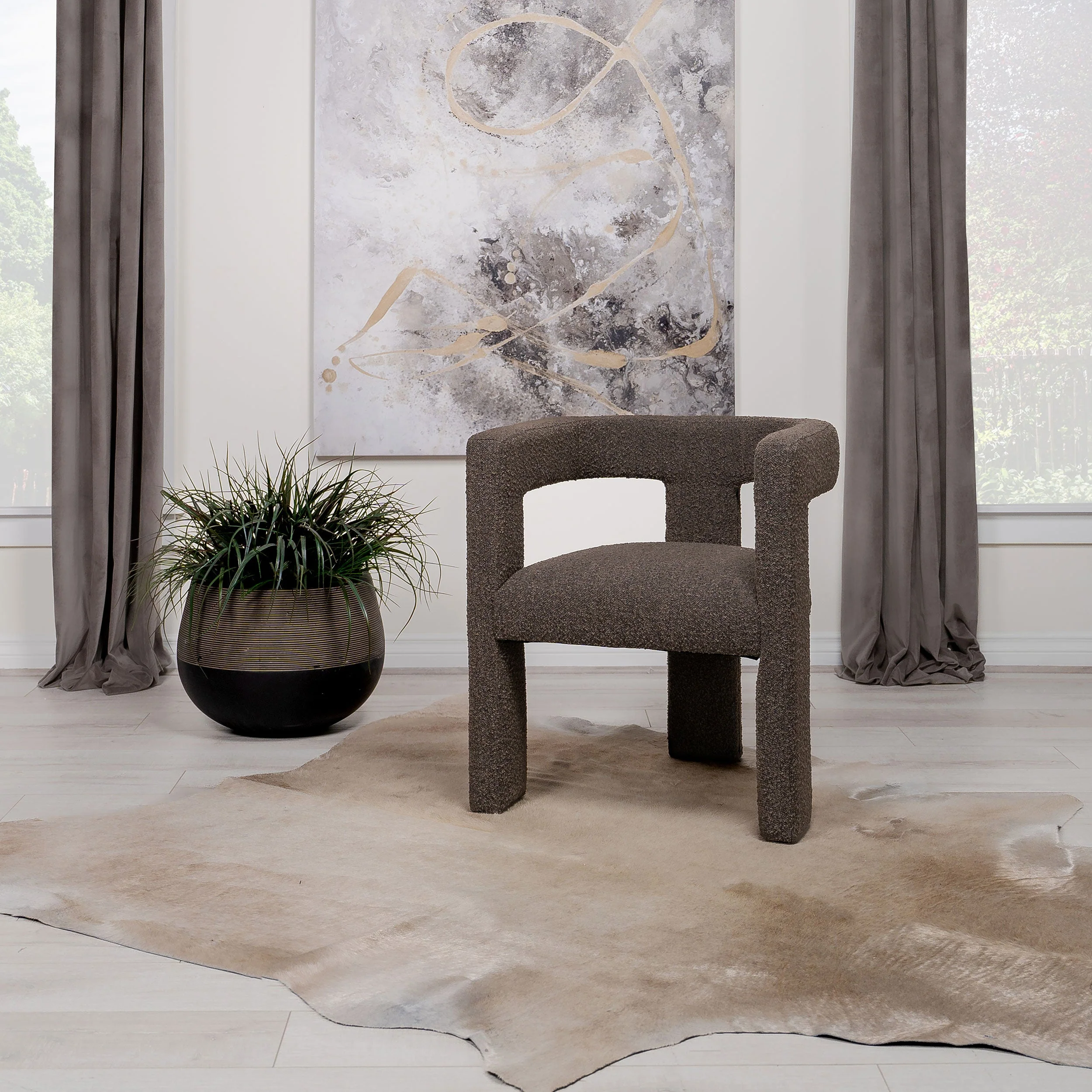 Petra Boucle Upholstered Accent Side Chair - Image 7