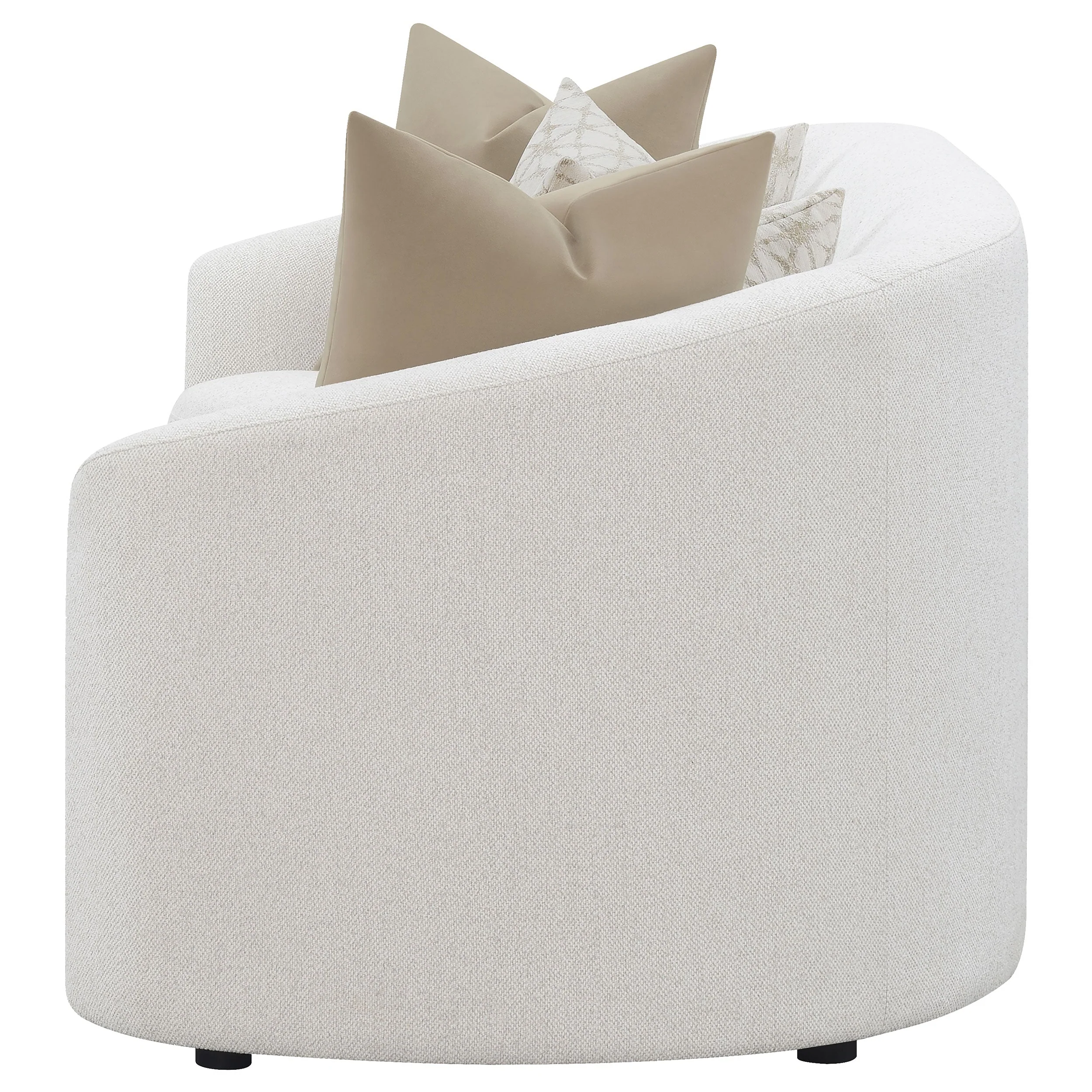 Rainn Boucle Upholstered Sloped Arm Sofa Latte - Image 6
