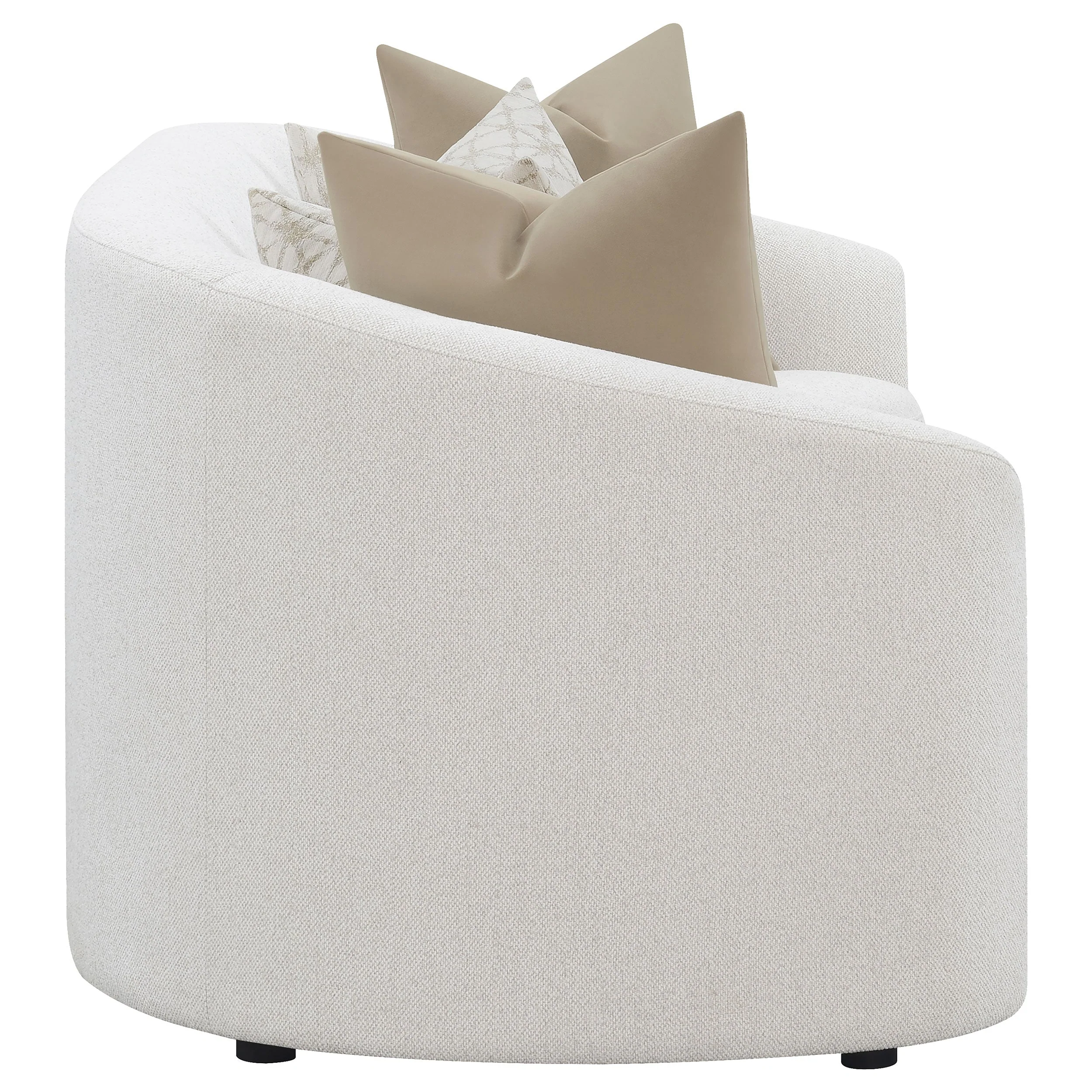 Rainn Boucle Upholstered Sloped Arm Sofa Latte - Image 9