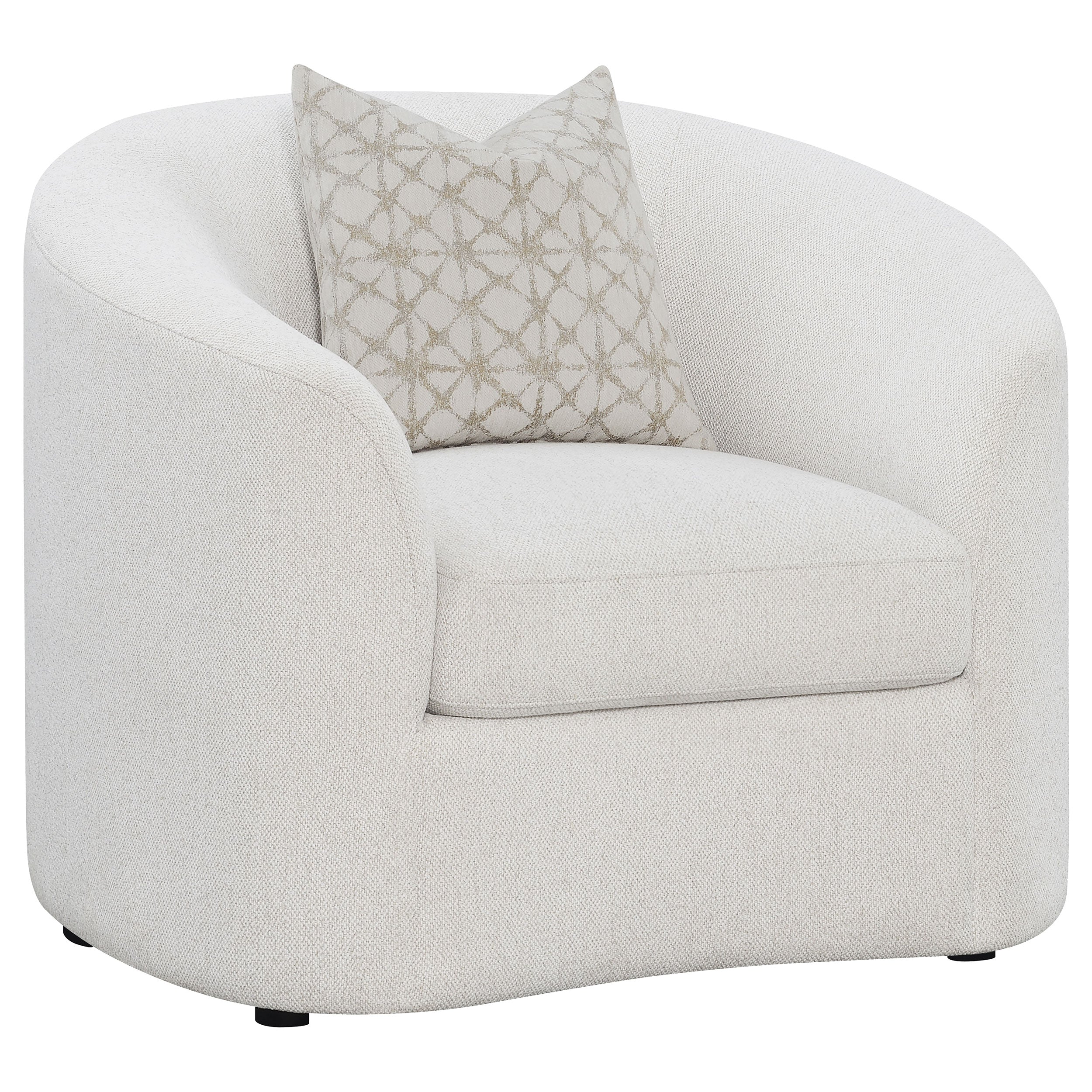 Rainn Boucle Upholstered Sloped Arm Sofa Set Latte - Image 19