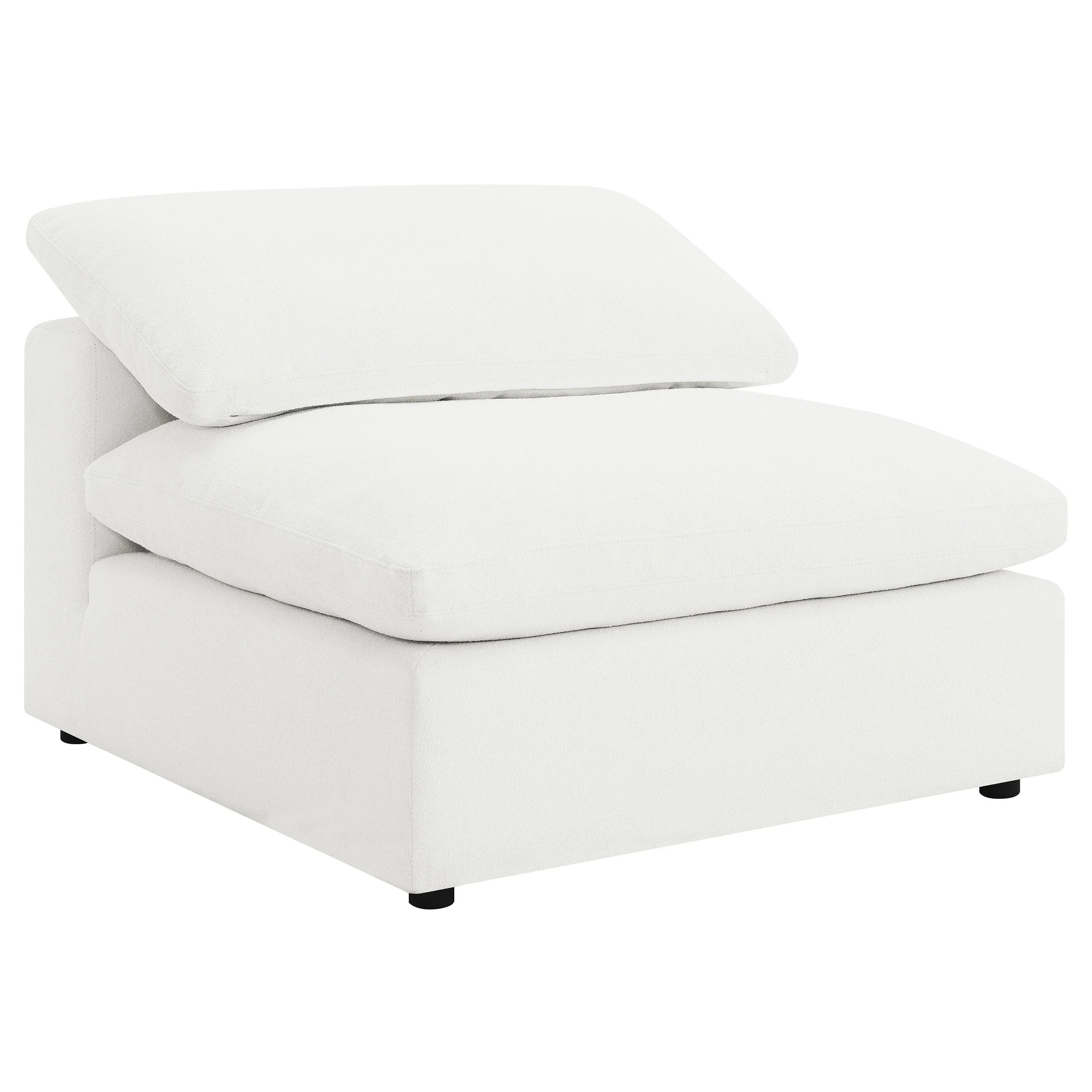 Raleigh Boucle Upholstered Armless Chair - Image 3