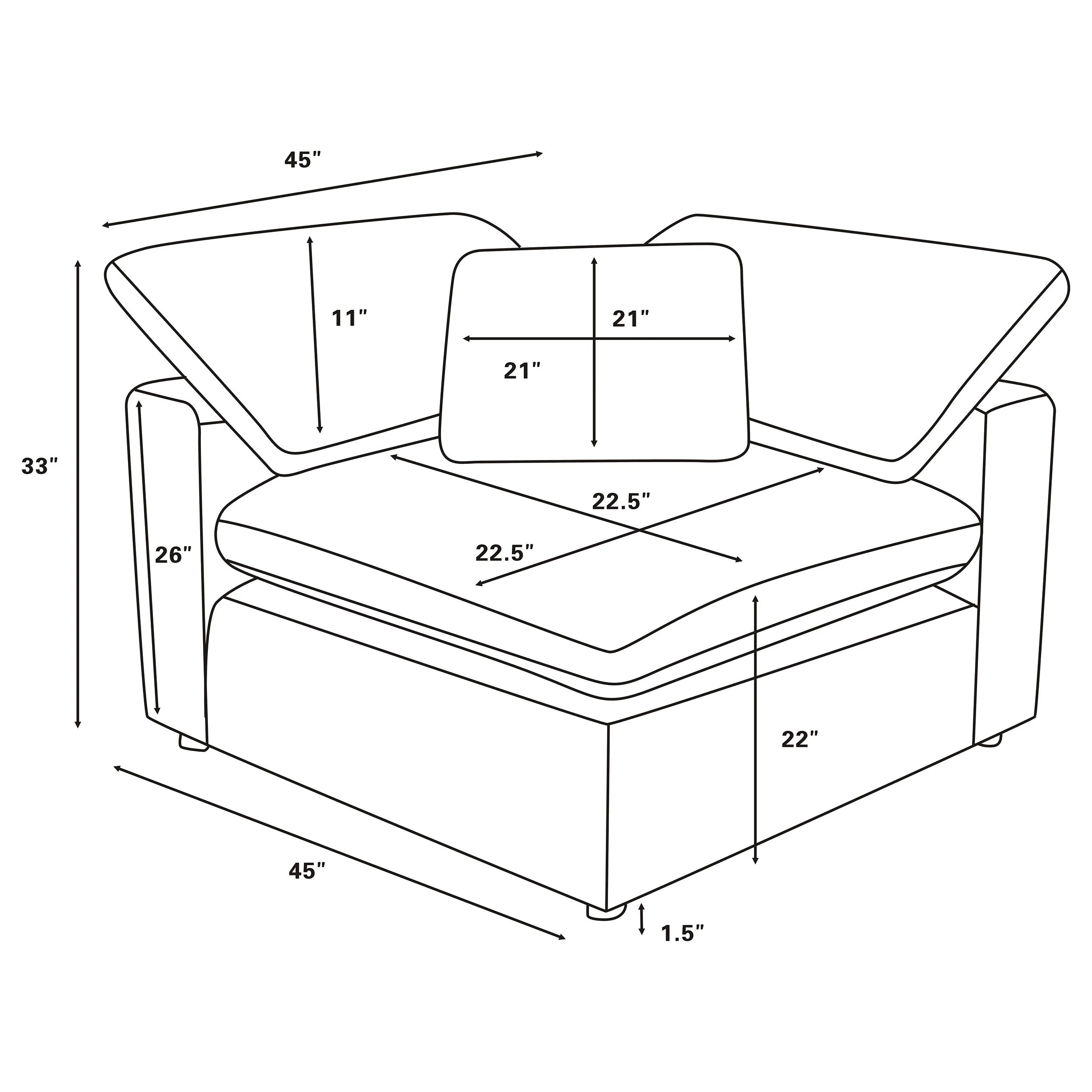 Raleigh Boucle Upholstered Modular Sectional - Image 60