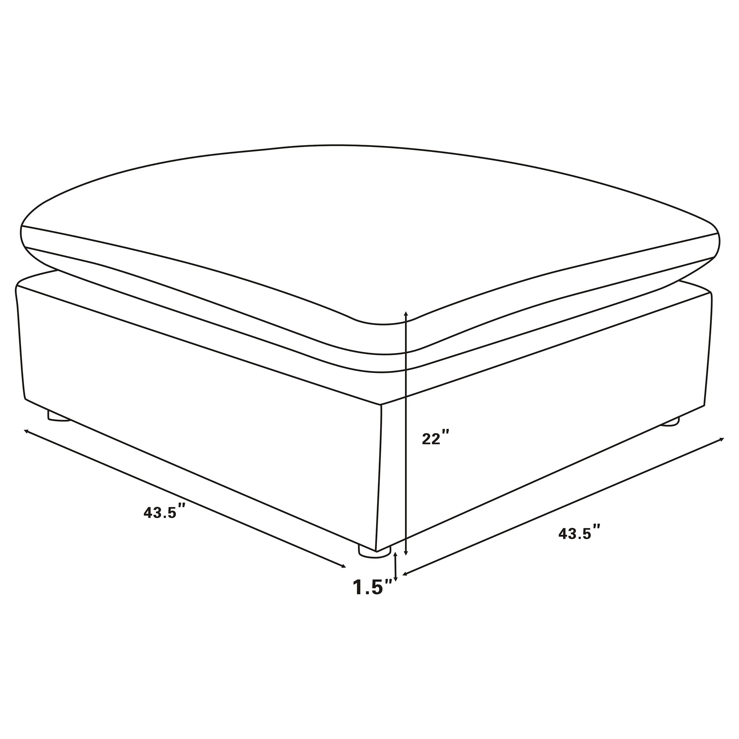 Raleigh Boucle Upholstered Ottoman - Image 13