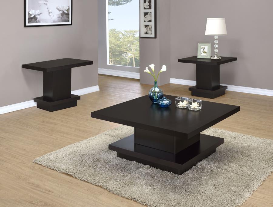 Reston Square Coffee and End Table Set Cappuccino - Image 2
