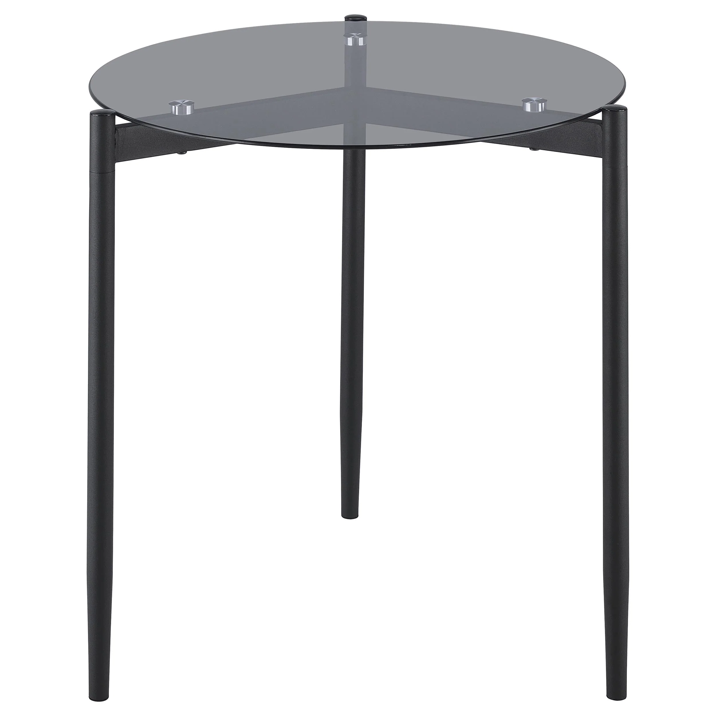 Rosalie Round Coffee and End Table Set Grey - Image 10