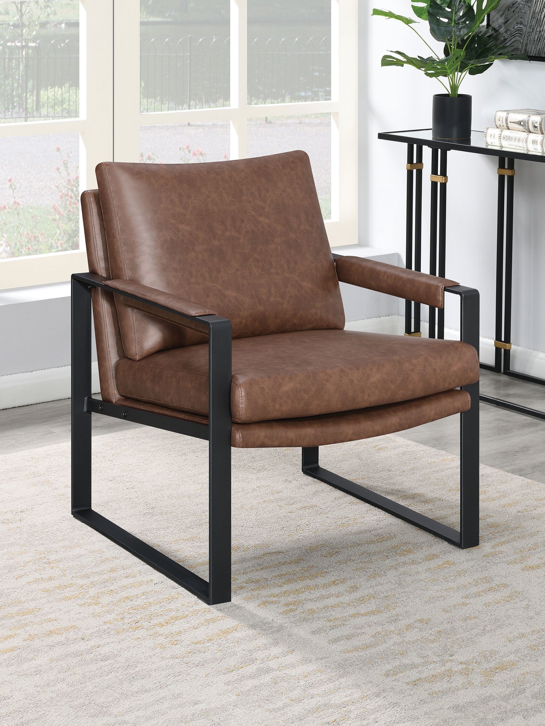 Rosalind Upholstered Track Arm Accent Chair - Image 5