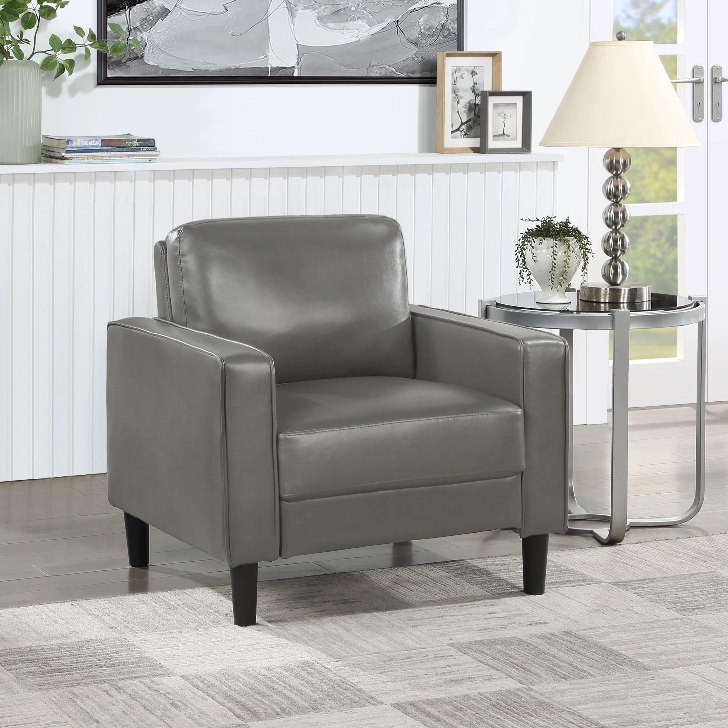 Ruth Upholstered Track Arm Accent Chair - Image 10