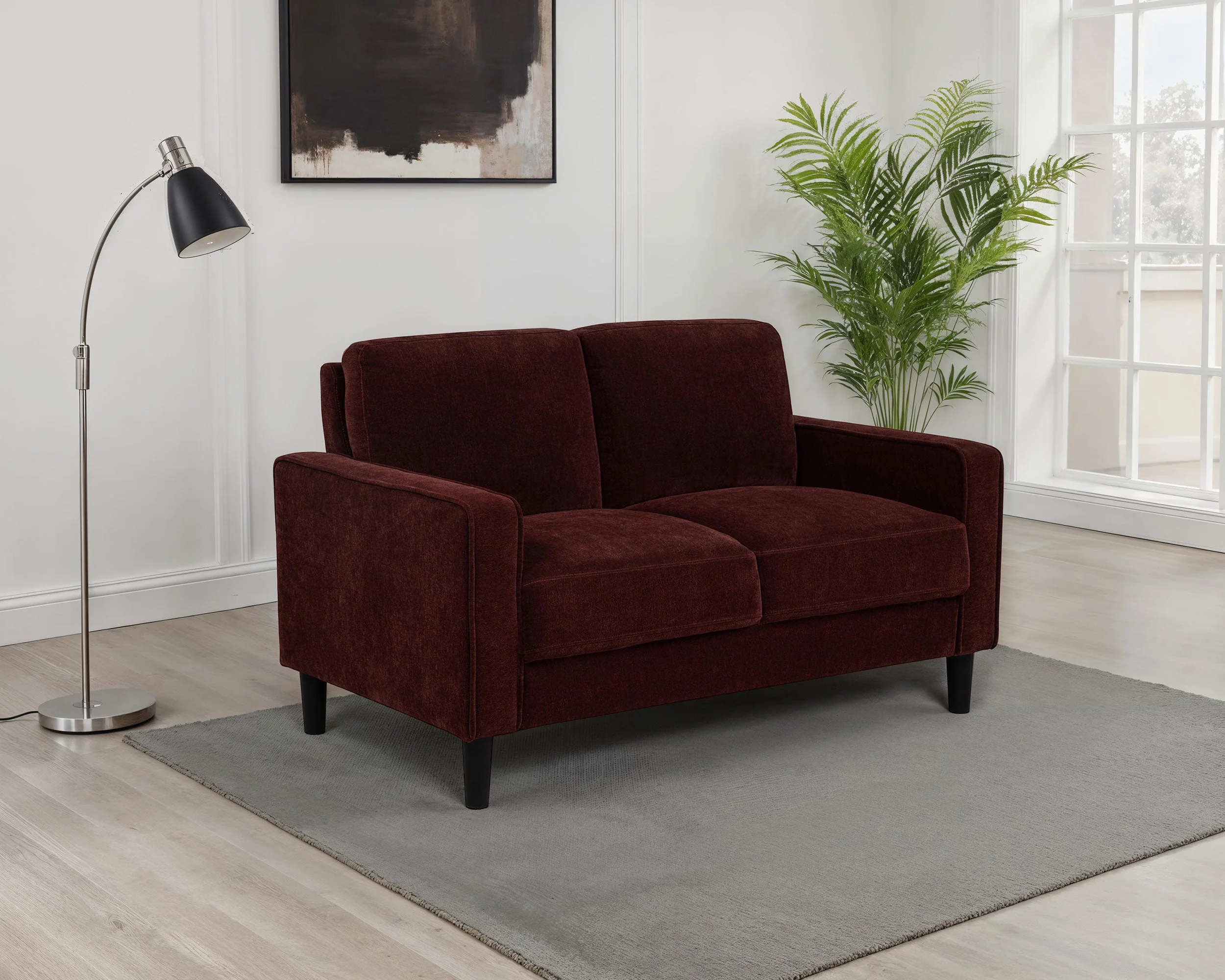 Ruth Upholstered Track Arm Loveseat - Image 11