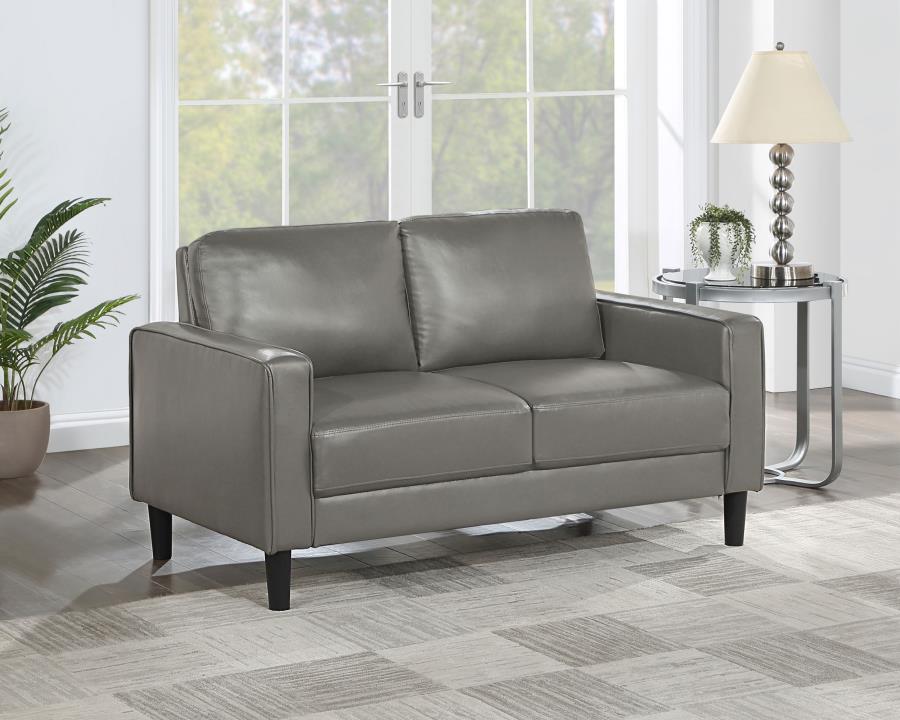 Ruth Upholstered Track Arm Loveseat - Image 2
