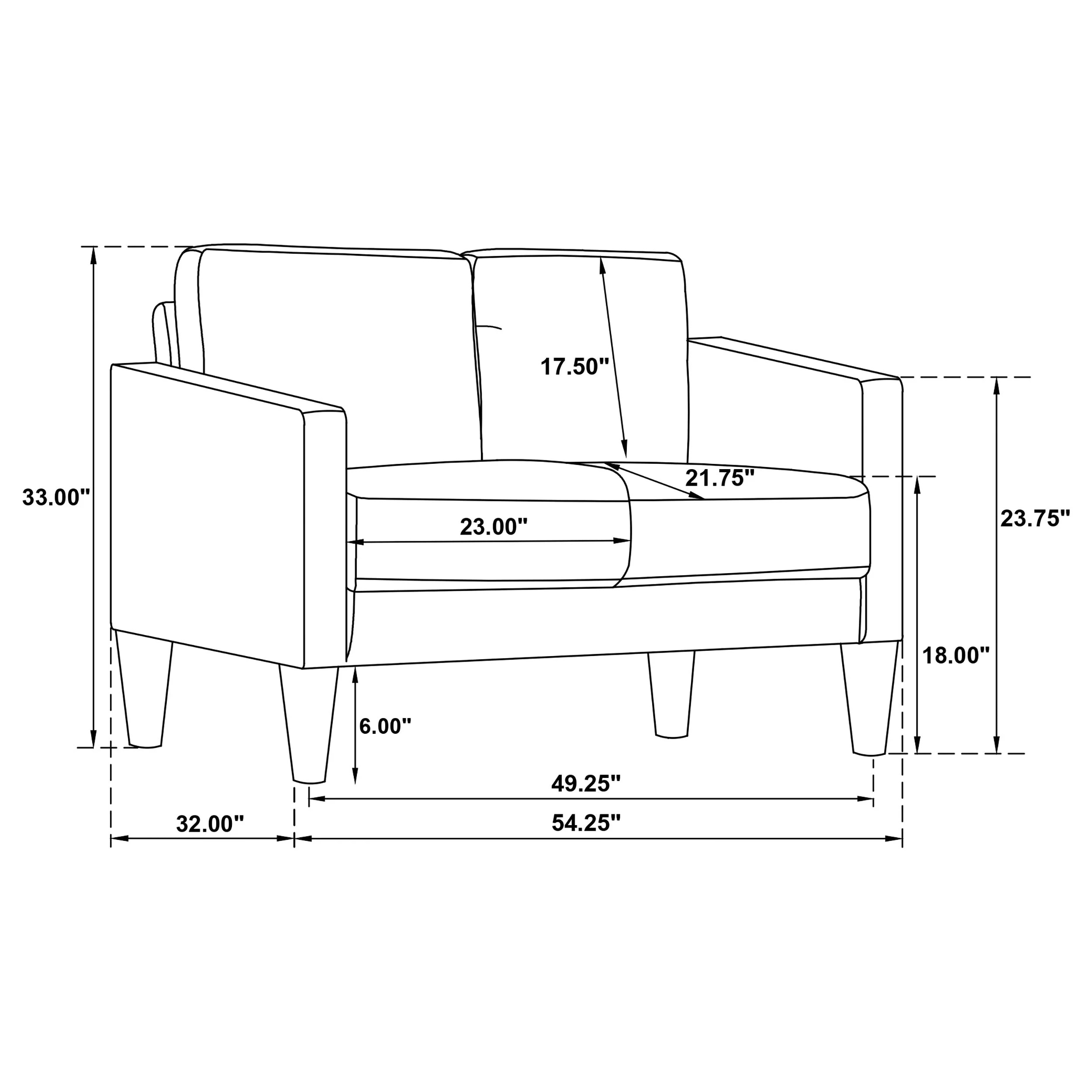 Ruth Upholstered Track Arm Loveseat - Image 42