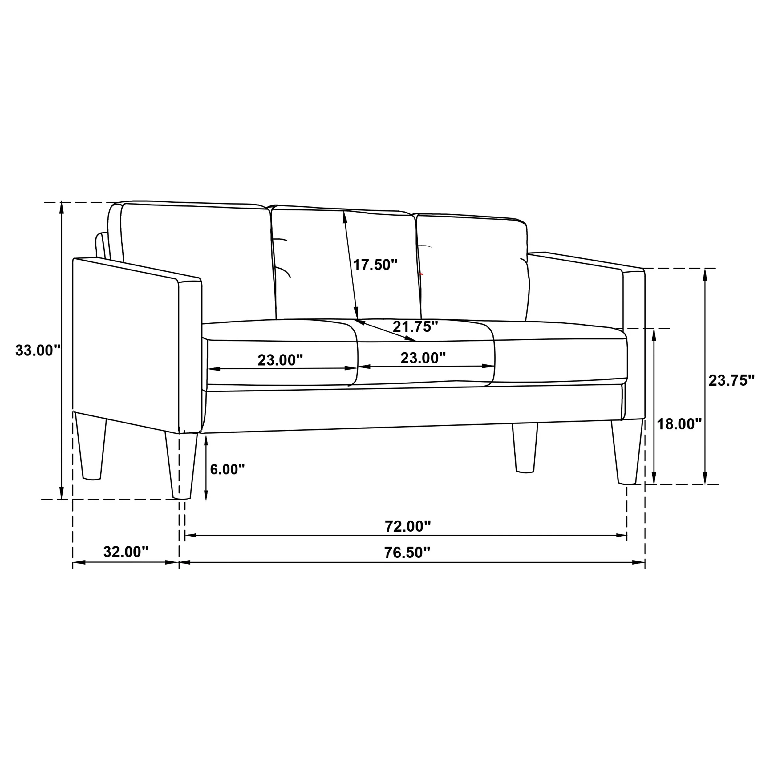 Ruth Upholstered Track Arm Sofa - Image 42