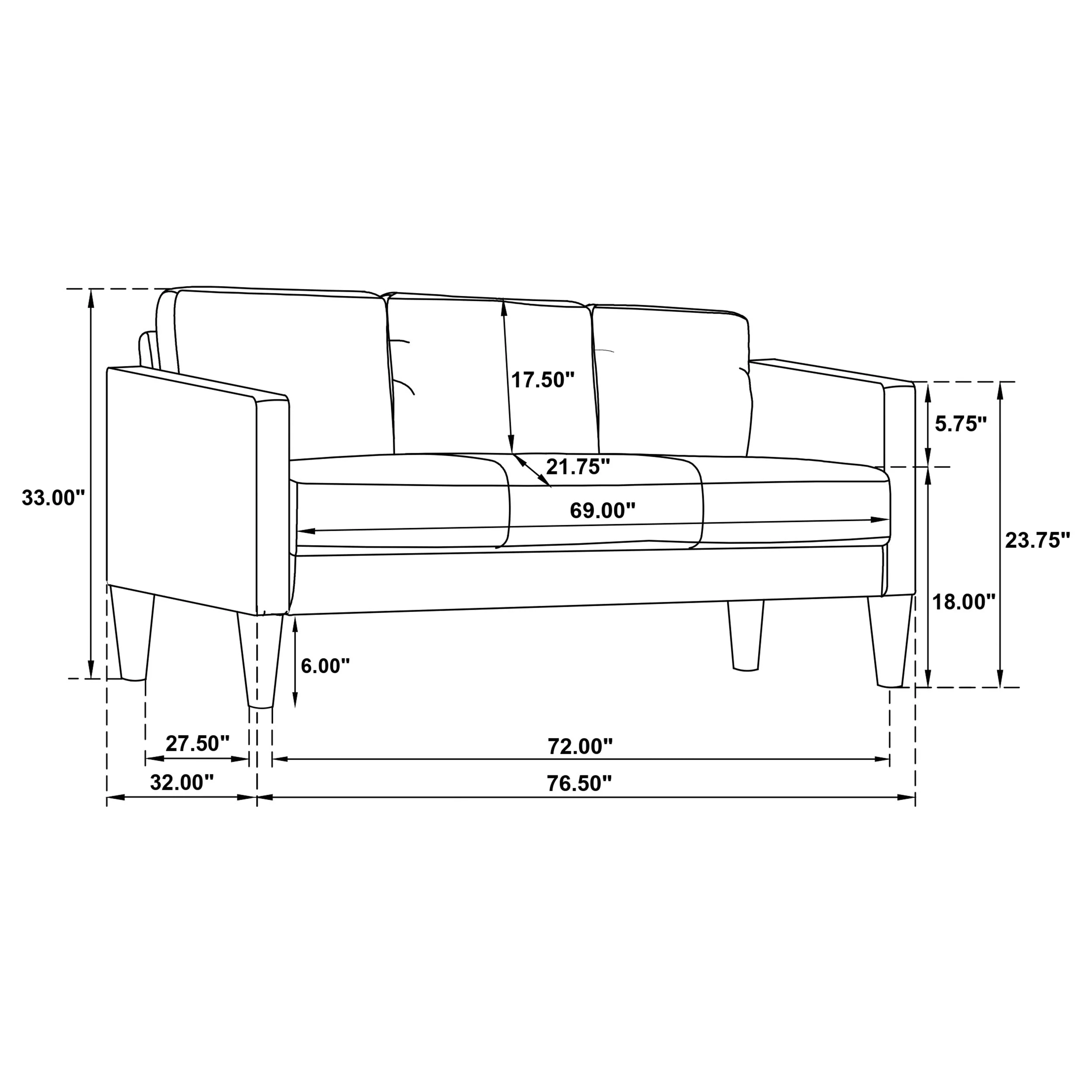 Ruth Upholstered Track Arm Sofa - Image 44