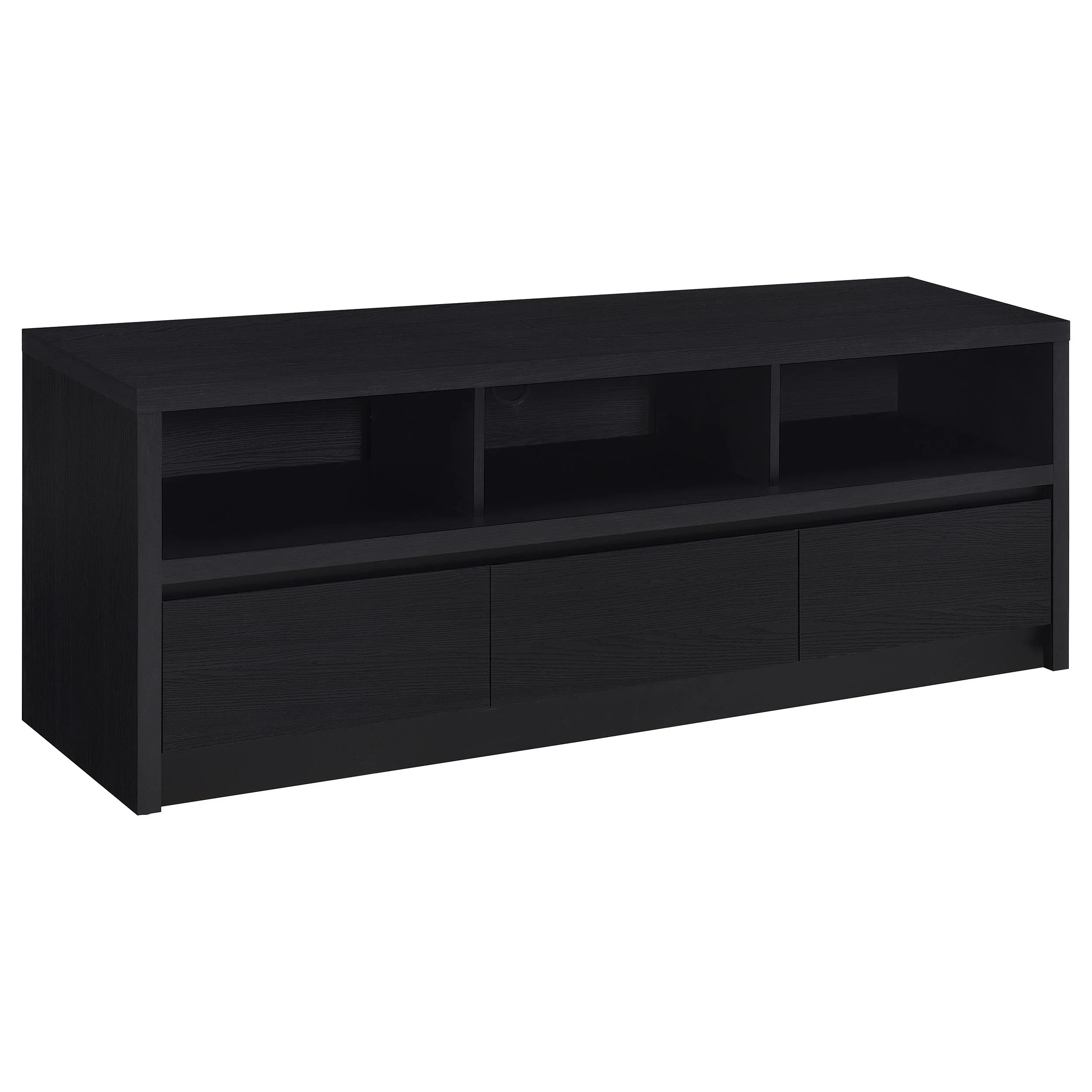 Rutland 59-inch 3-drawer TV Stand Media Console Black - Image 2