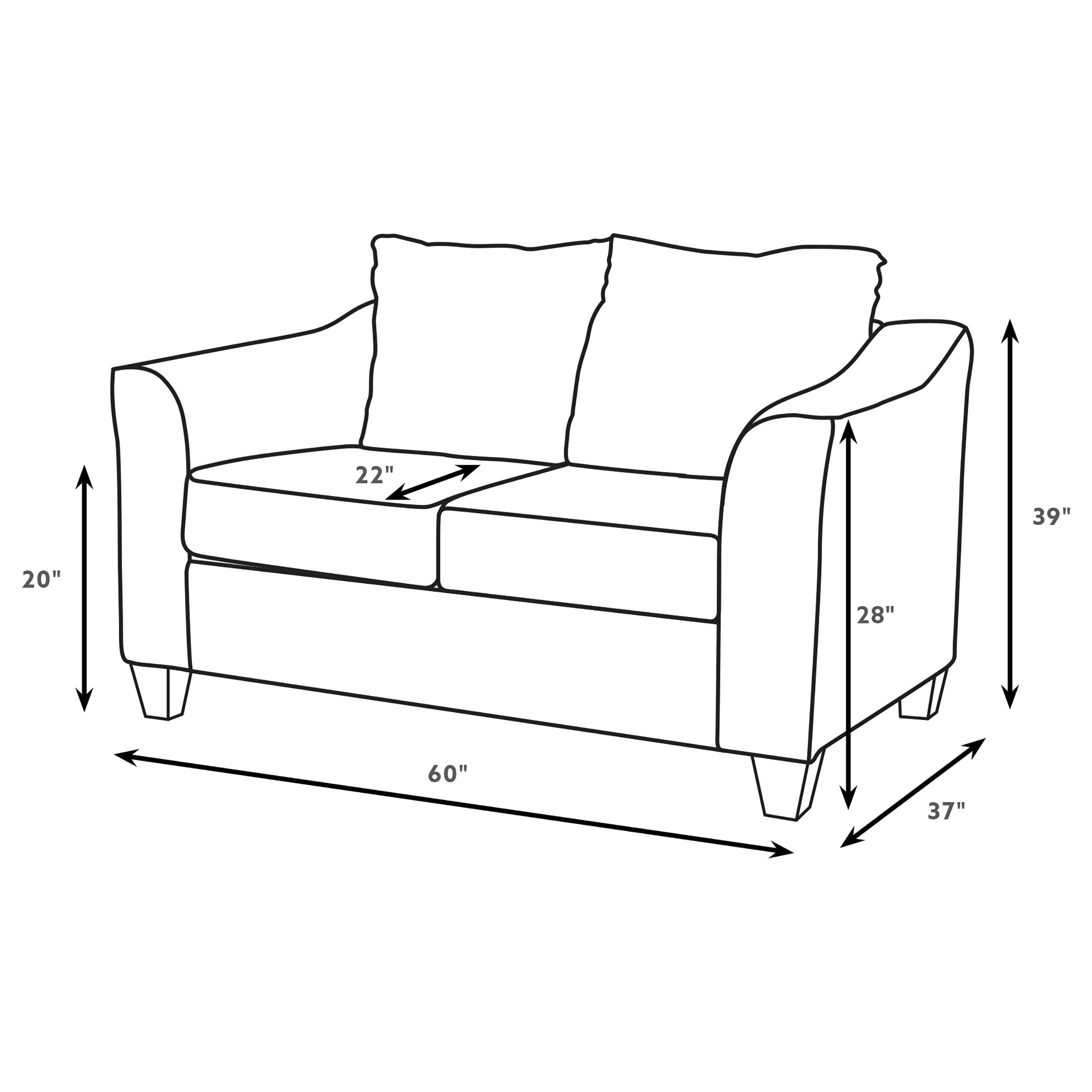 Salizar Upholstered Flared Arm Loveseat - Image 14