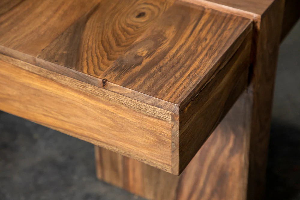 Samira Square Solid Wood Coffee Table Natural Sheesham - Image 10