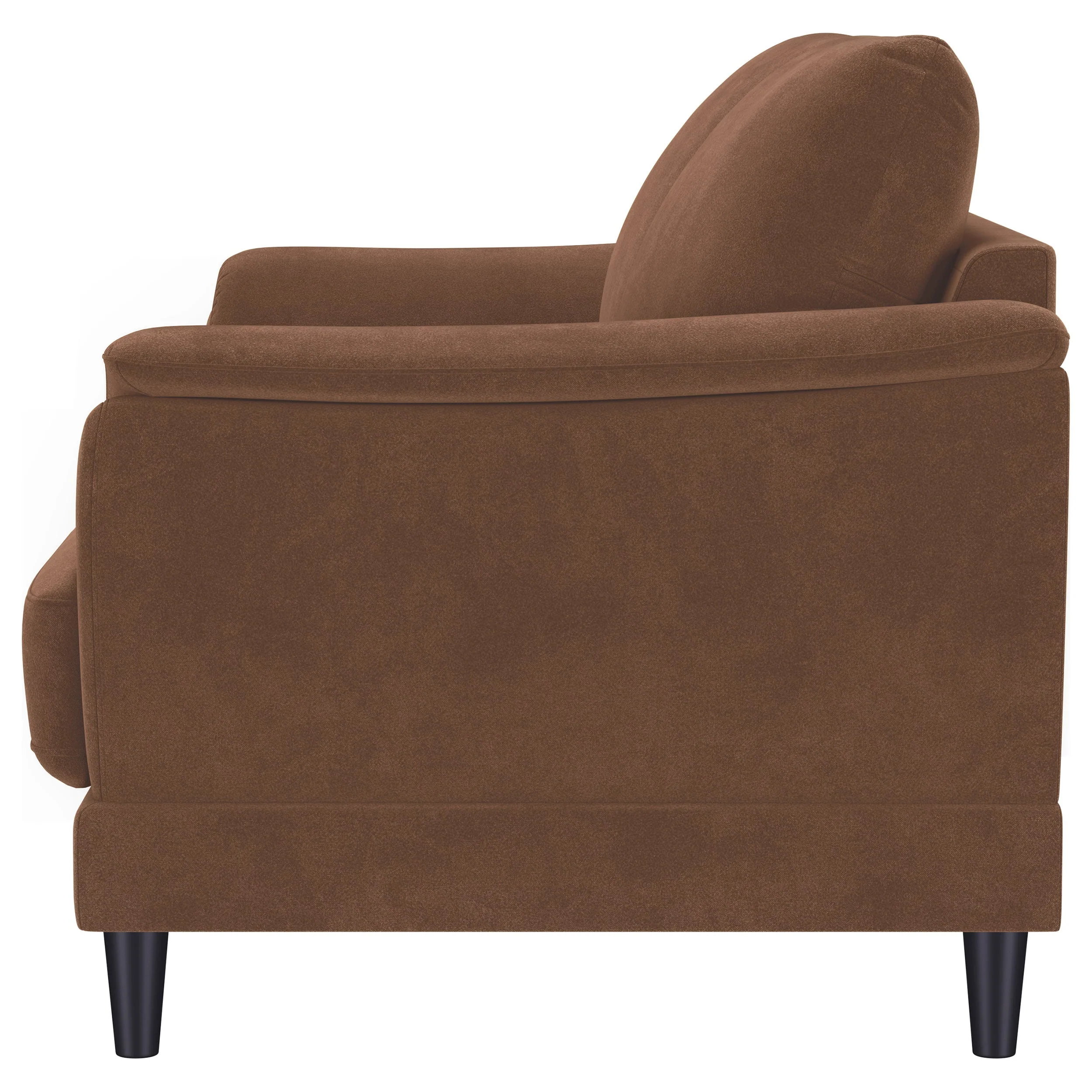 Selma Velvet Upholstered Crescent Arm Loveseat Rust - Image 6