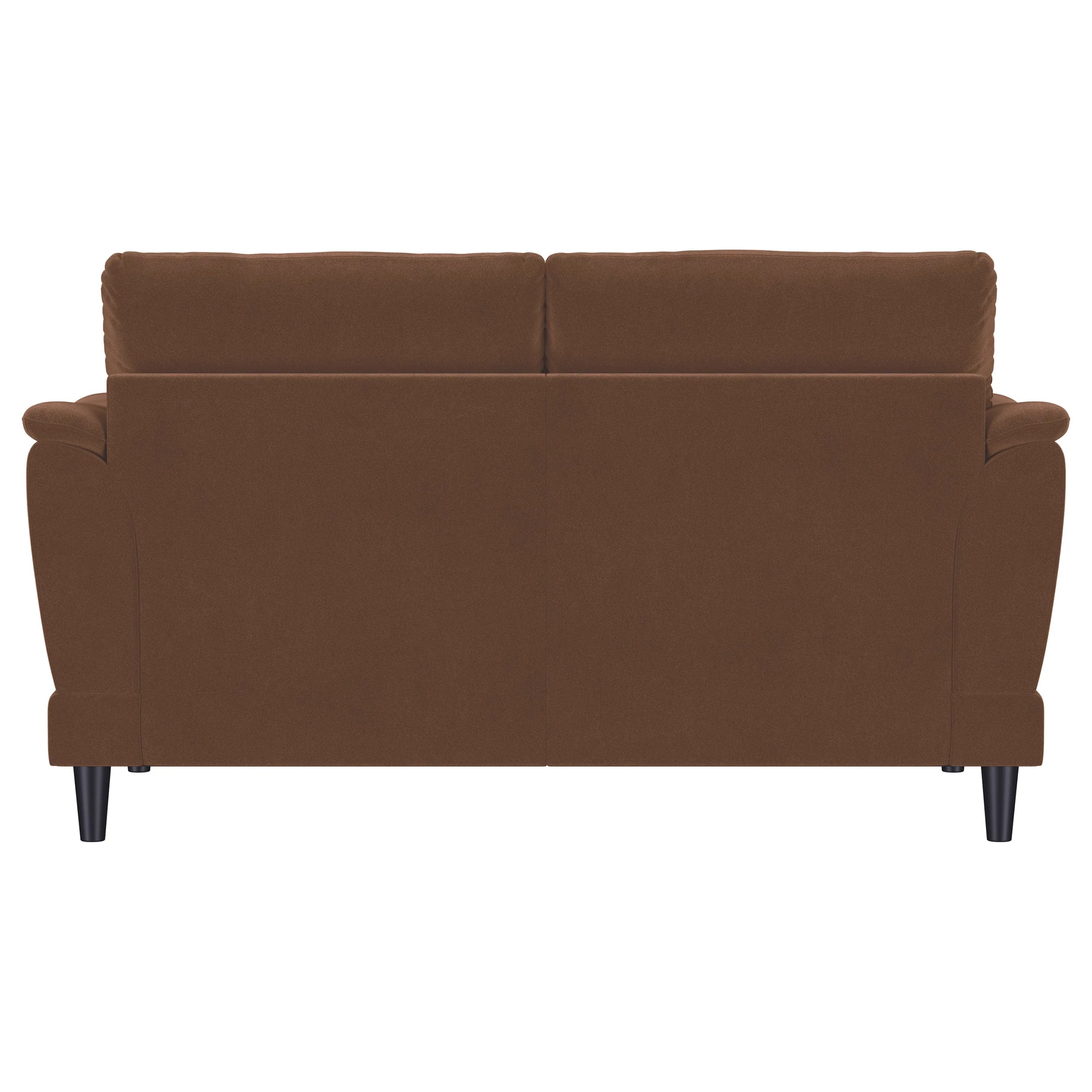 Selma Velvet Upholstered Crescent Arm Loveseat Rust - Image 8