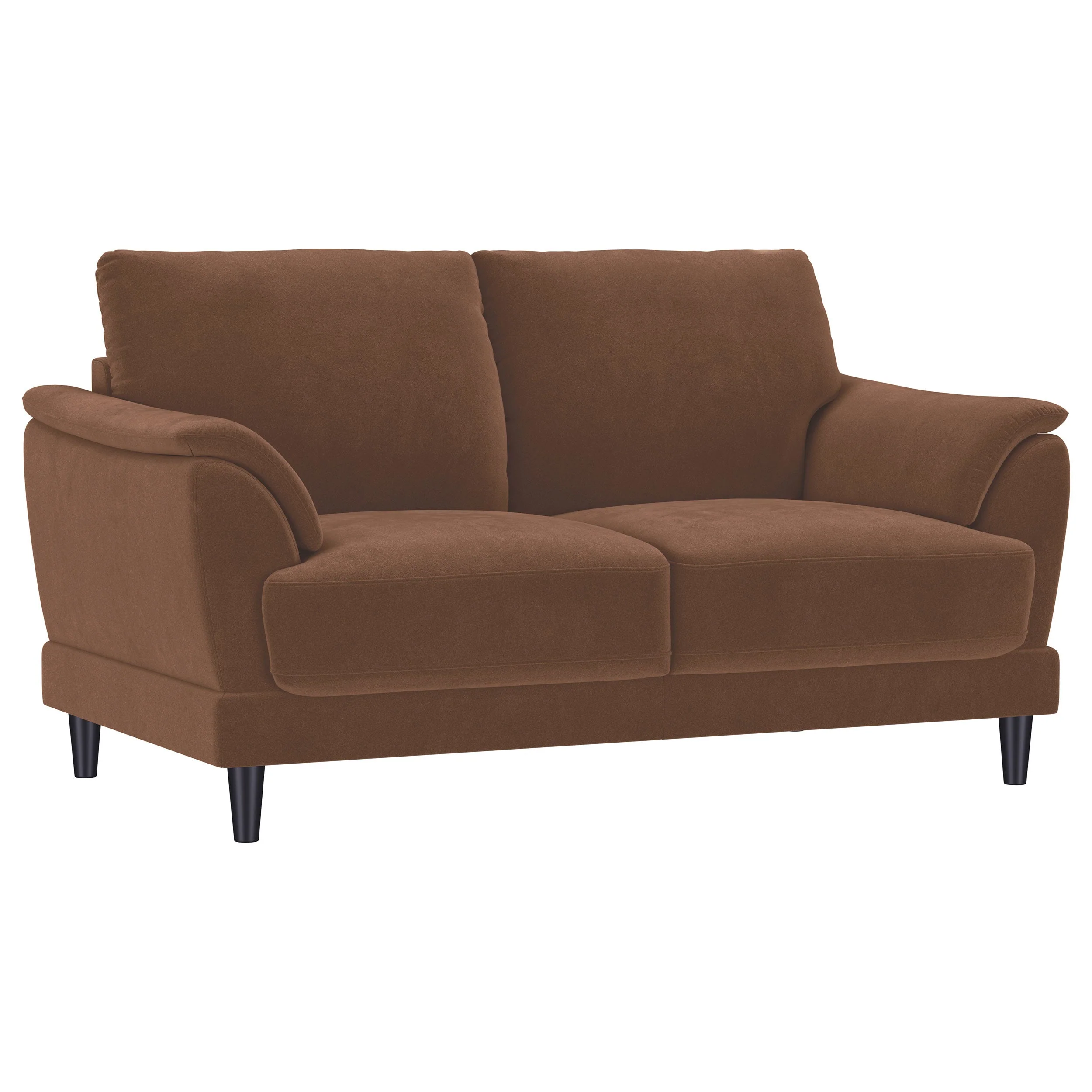 Selma 2-piece Velvet Upholstered Crescent Arm Sofa Set Rust - Image 7