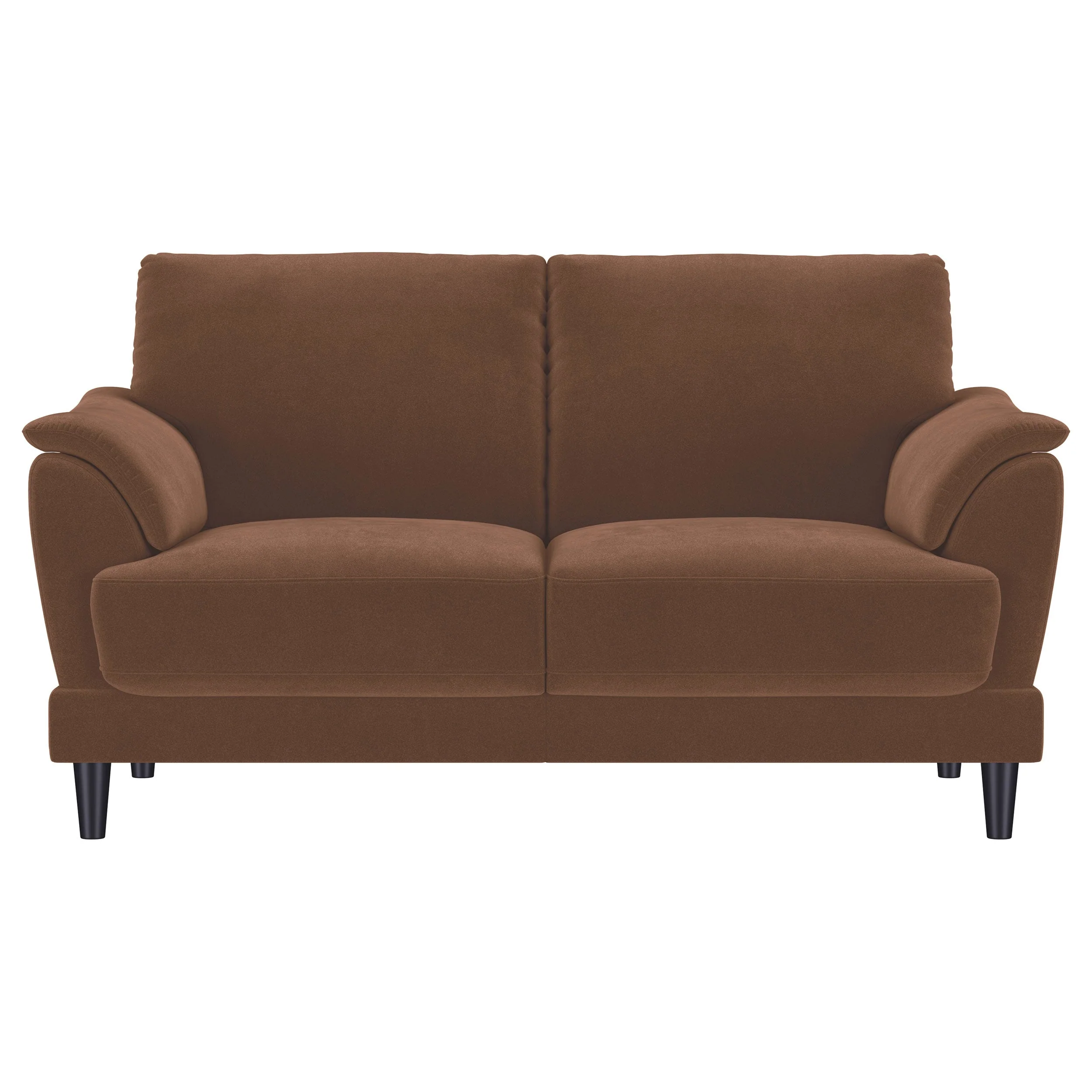 Selma 2-piece Velvet Upholstered Crescent Arm Sofa Set Rust - Image 8