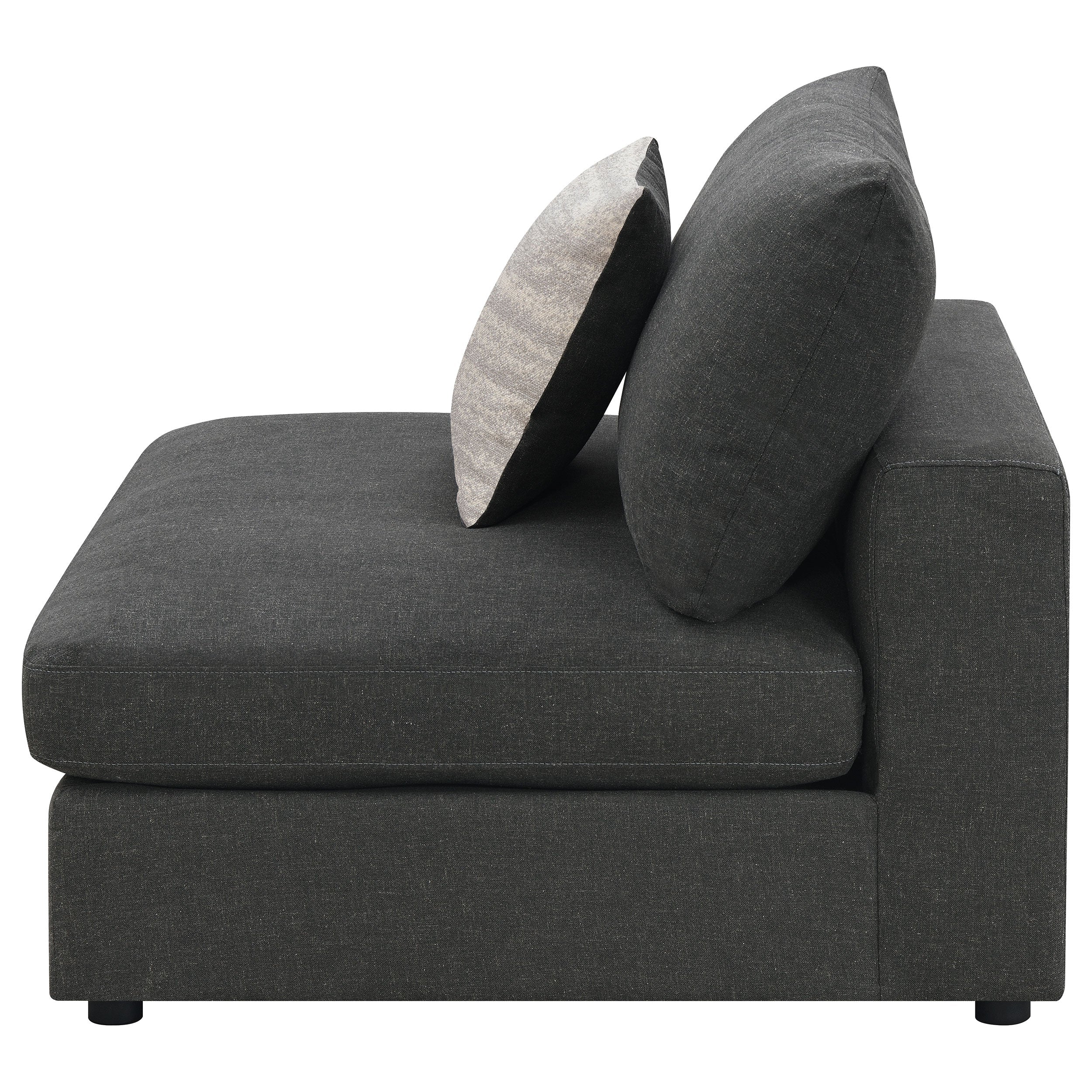 Serene Upholstered Armless Chair - Image 12
