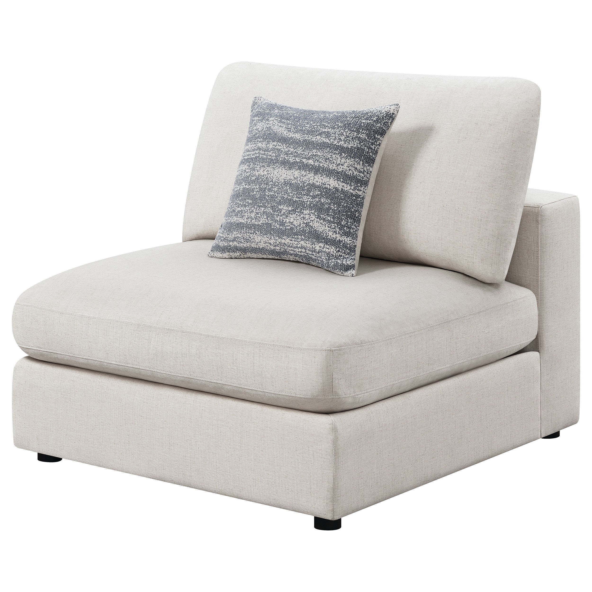 Serene Upholstered Armless Chair - Image 9