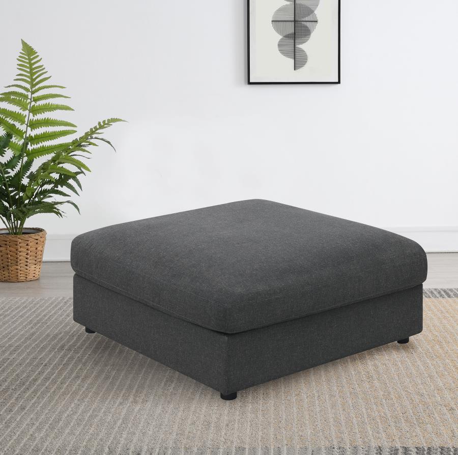Serene Square Upholstered Ottoman - Image 2