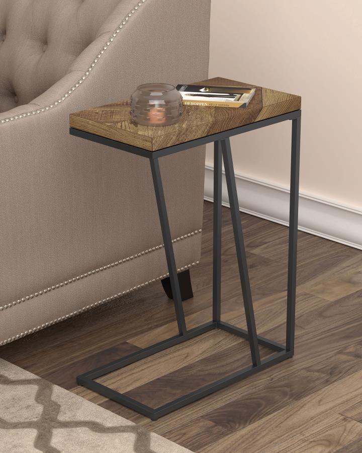 Sergio Engineered Wood C-Shaped Sofa Side Table - Image 2