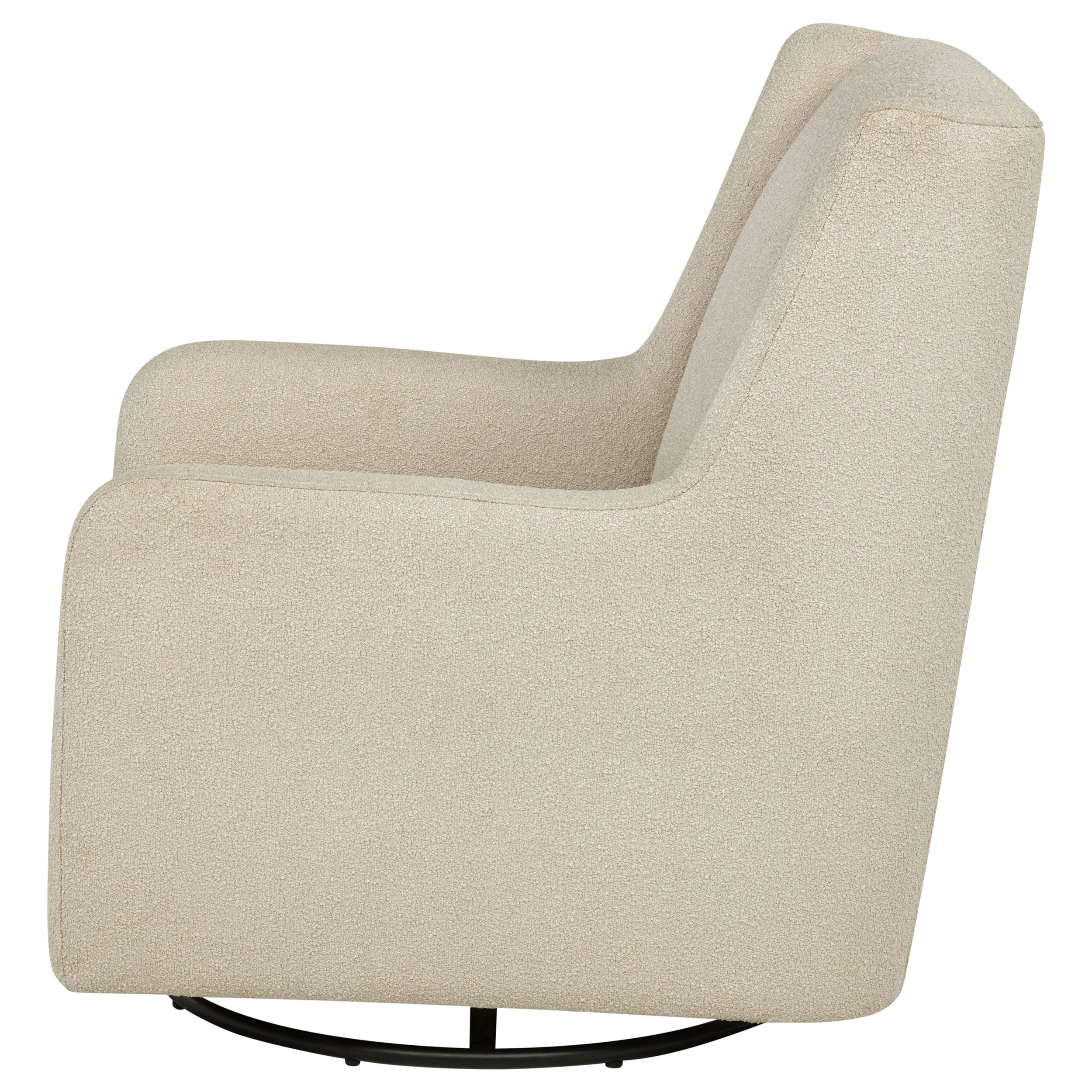 Serra Boucle Upholstered Swivel Glider - Image 11