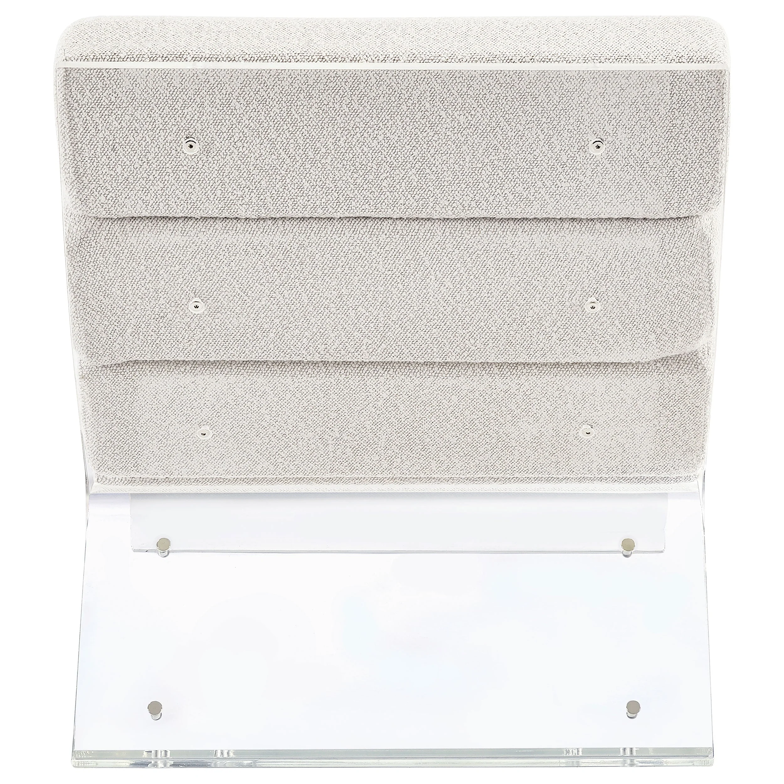 Serreta Boucle Upholstered Armless Acrylic Chair - Image 8