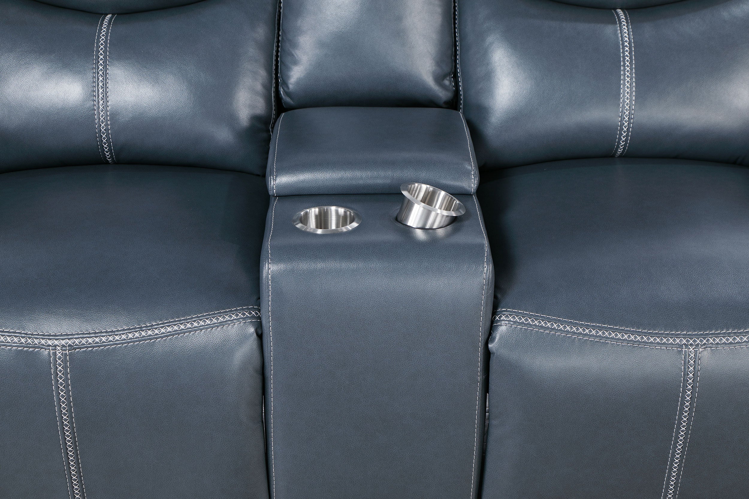 Sloane Upholstered Padded Arm Reclining Loveseat Blue - Image 10