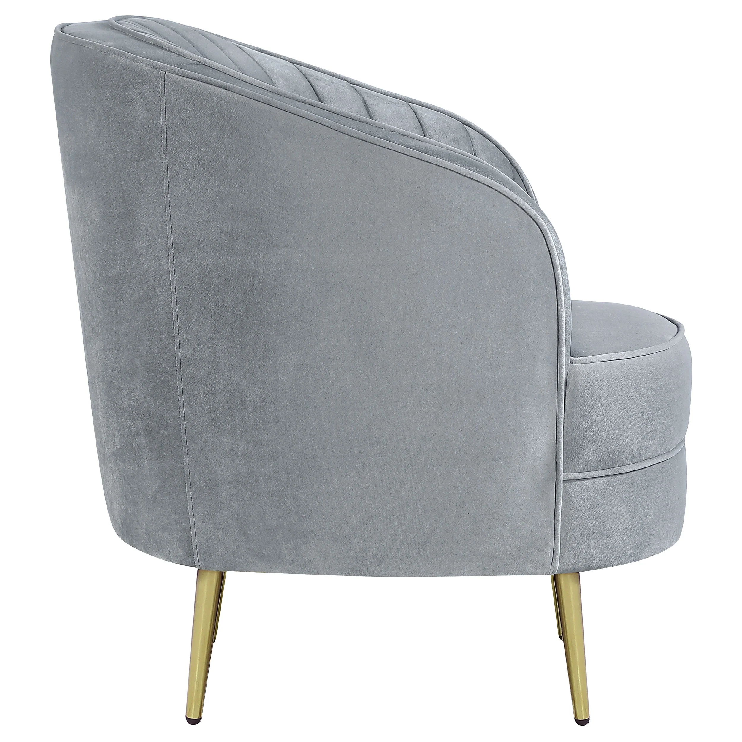 Sophia Upholstered Channel Tufted Accent Chair - Image 8