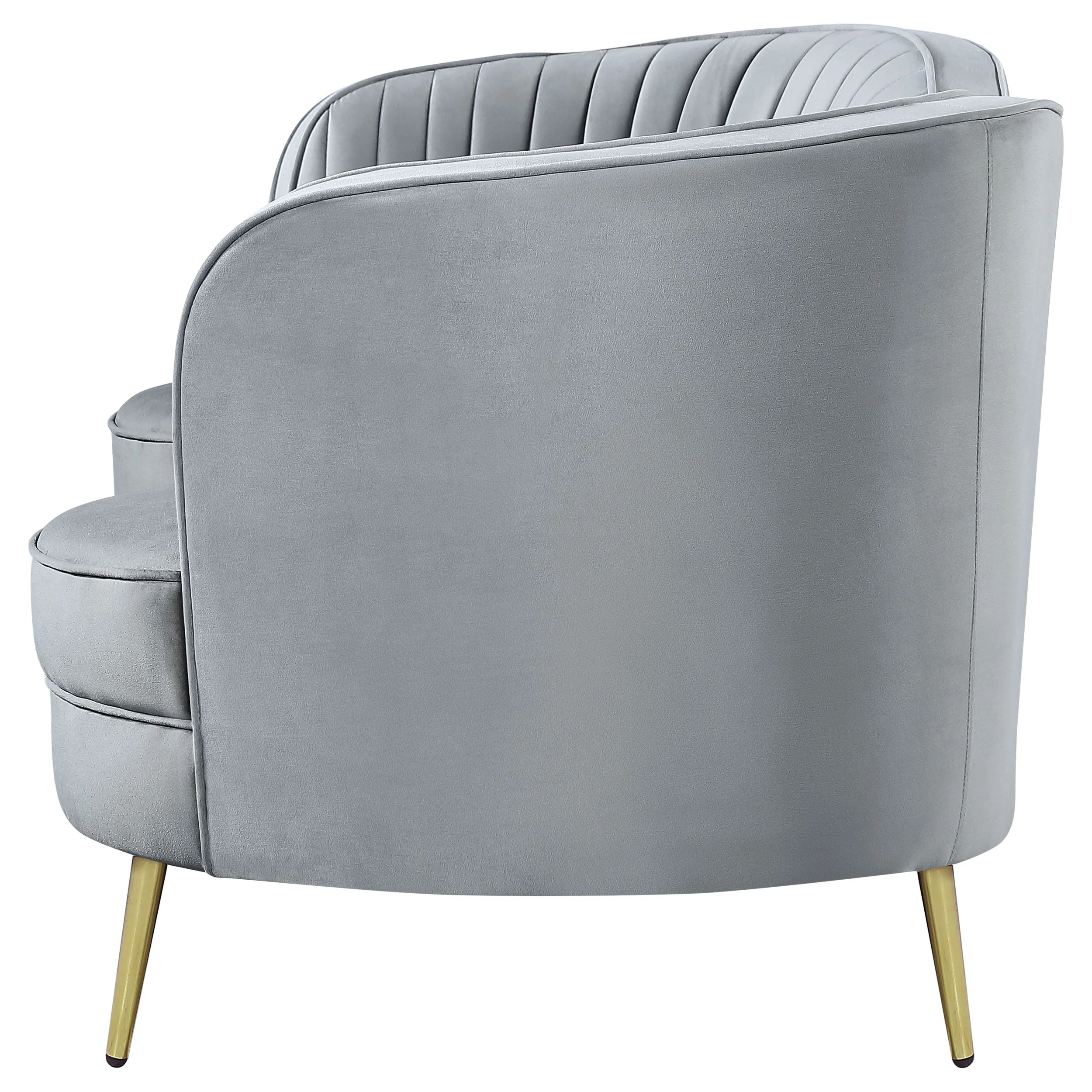 Sophia Upholstered Channel Tufted Loveseat - Image 6