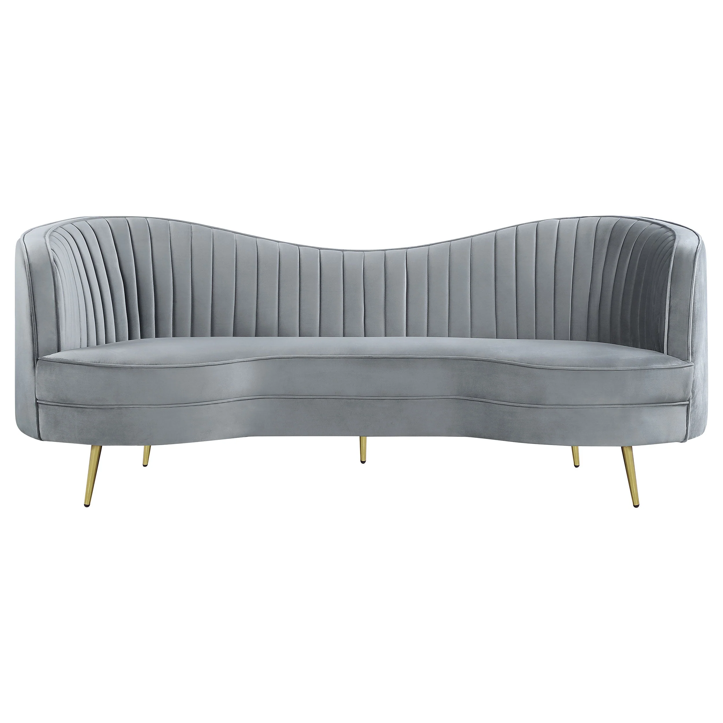 Sophia Upholstered Channel Tufted Sofa - Image 4