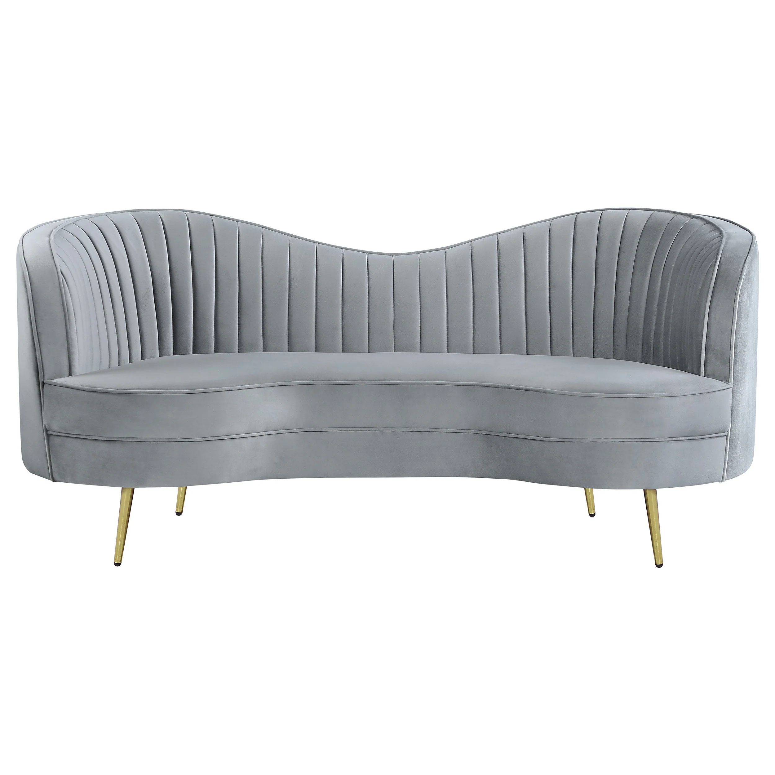 Sophia Upholstered Channel Tufted Sofa Set - Image 16