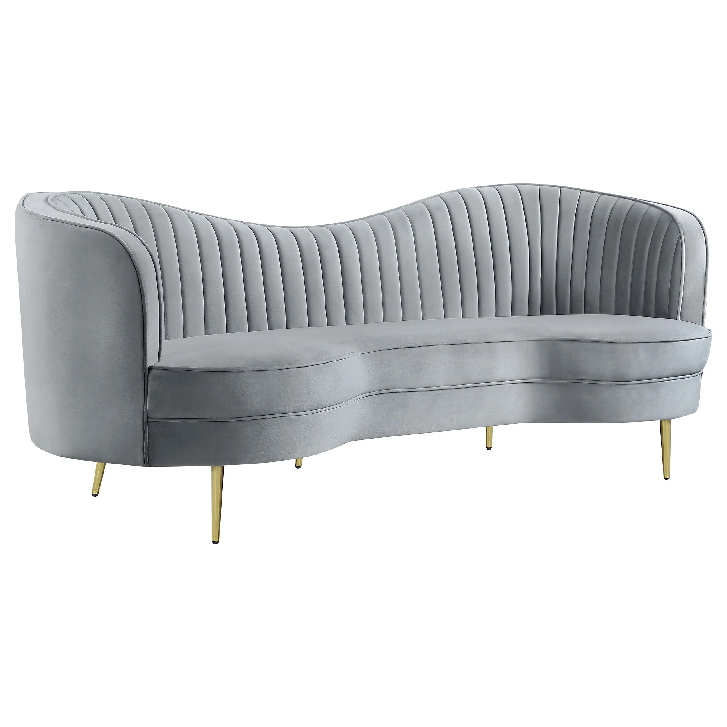 Sophia Upholstered Channel Tufted Sofa Set - Image 7