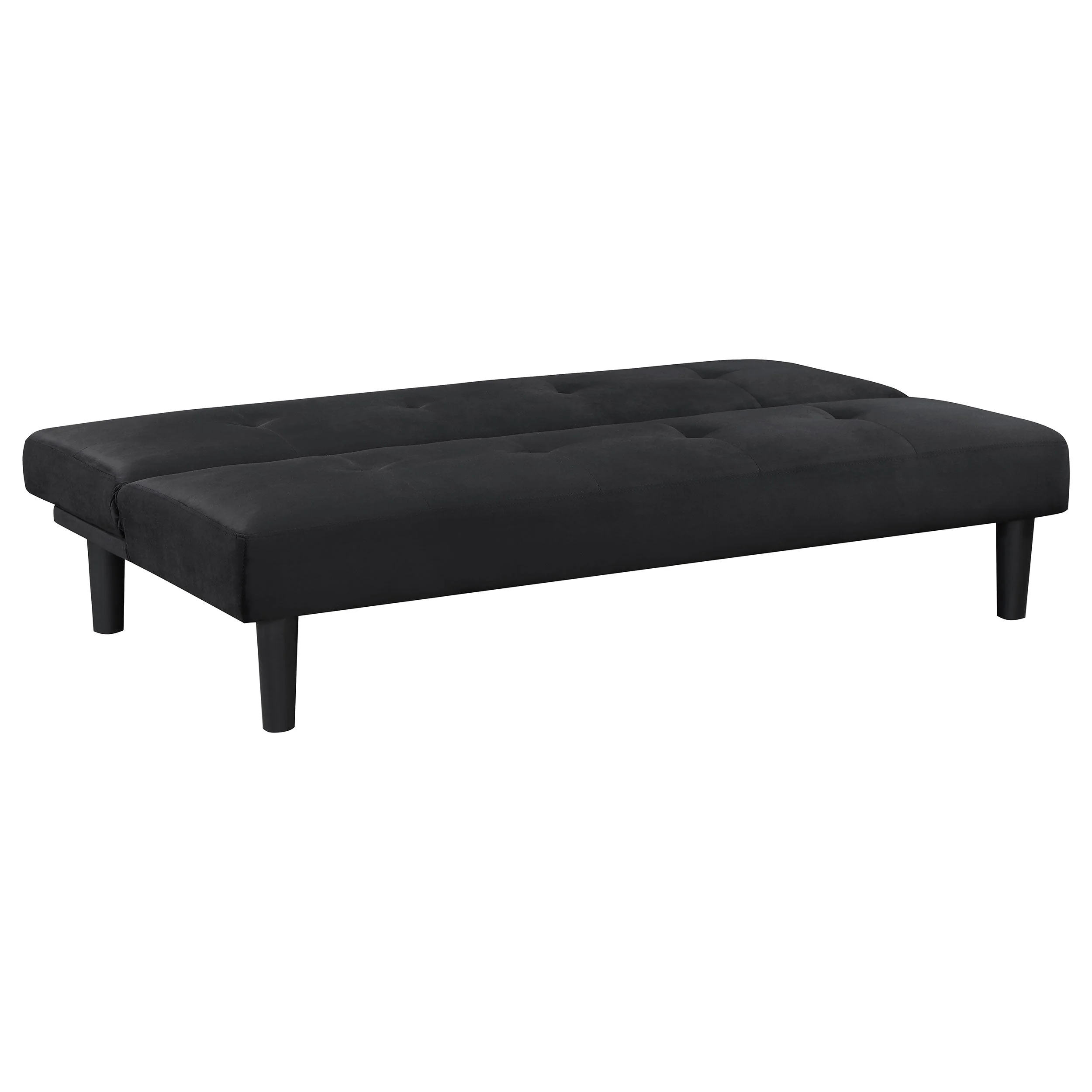 Stanford Upholstered Tufted Convertible Sofa Bed Black - Image 5