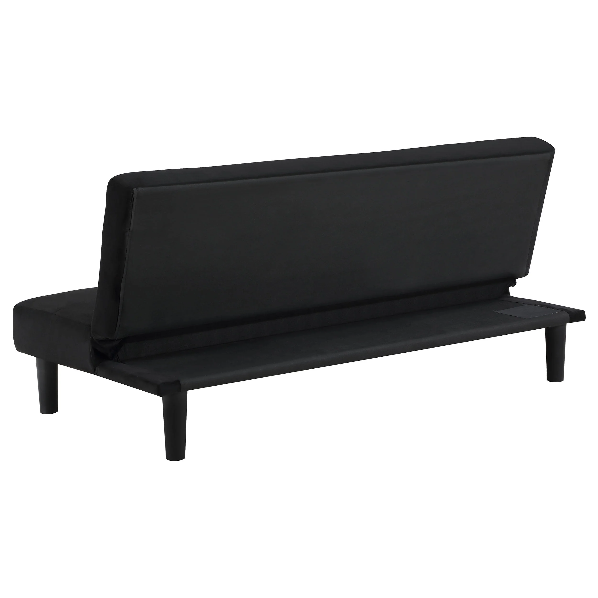 Stanford Upholstered Tufted Convertible Sofa Bed Black - Image 9