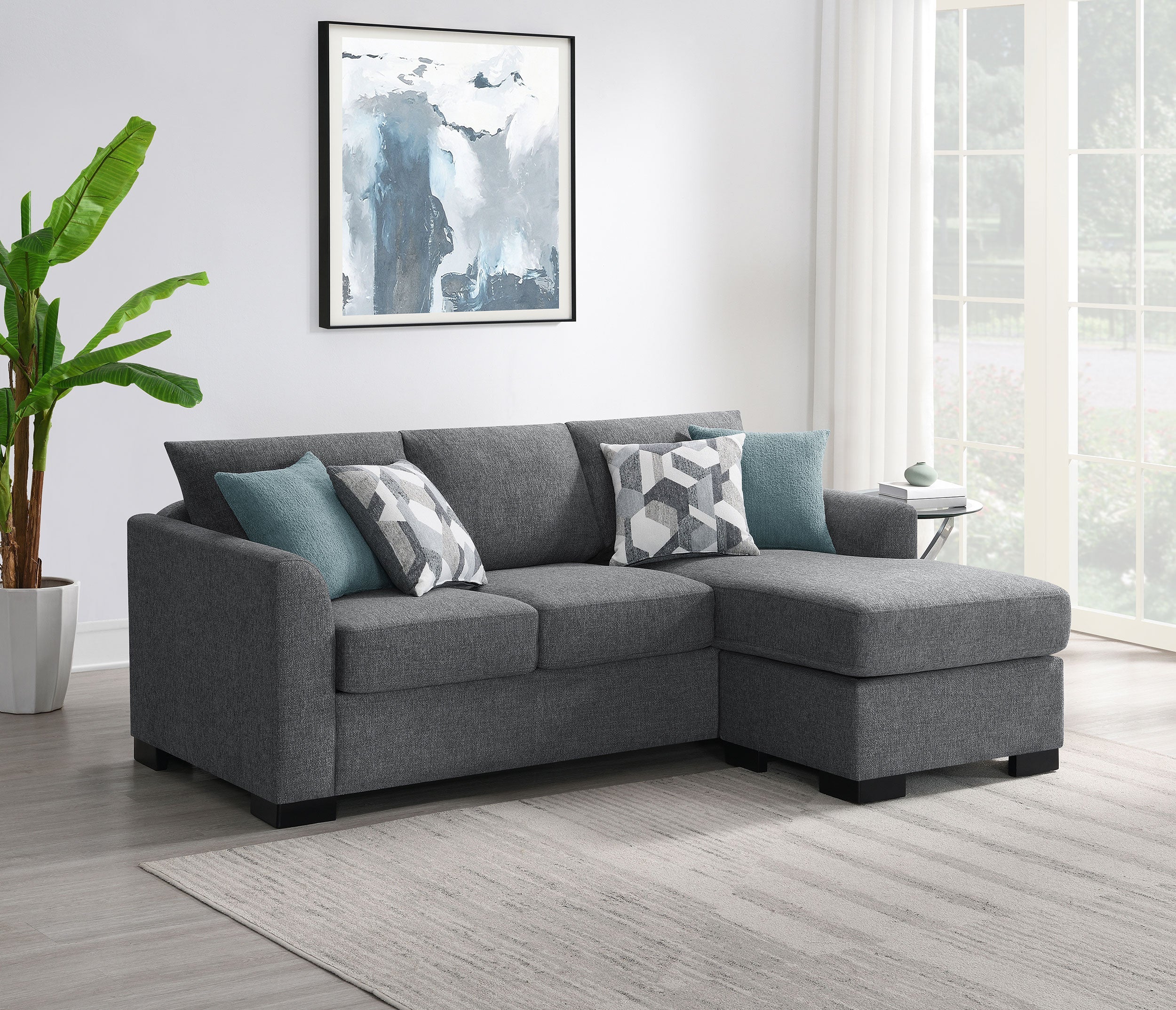 Storey Upholstered Sleeper Sectional Chaise Sofa - Image 12