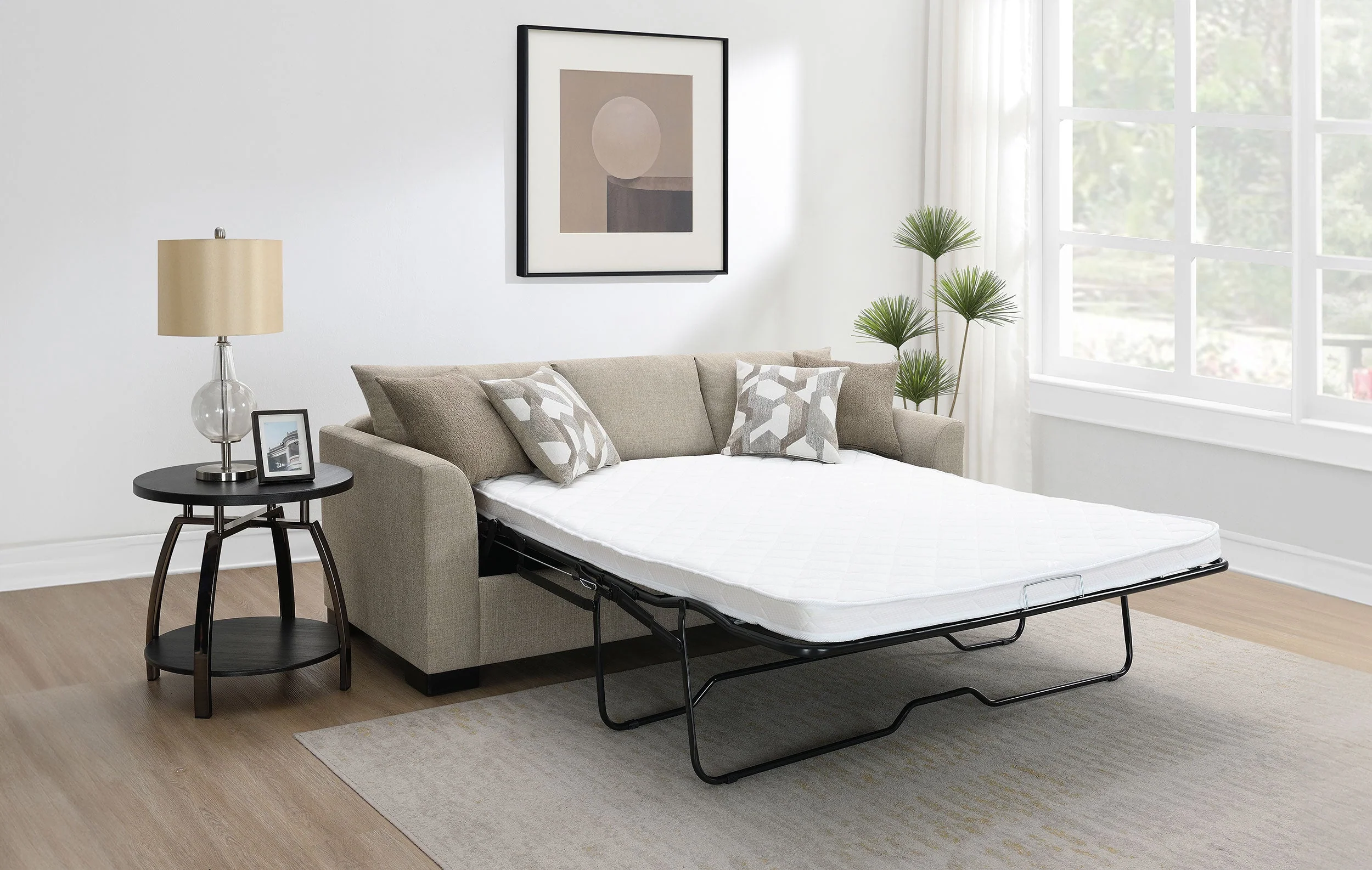 Storey Upholstered Sleeper Sectional Chaise Sofa - Image 14